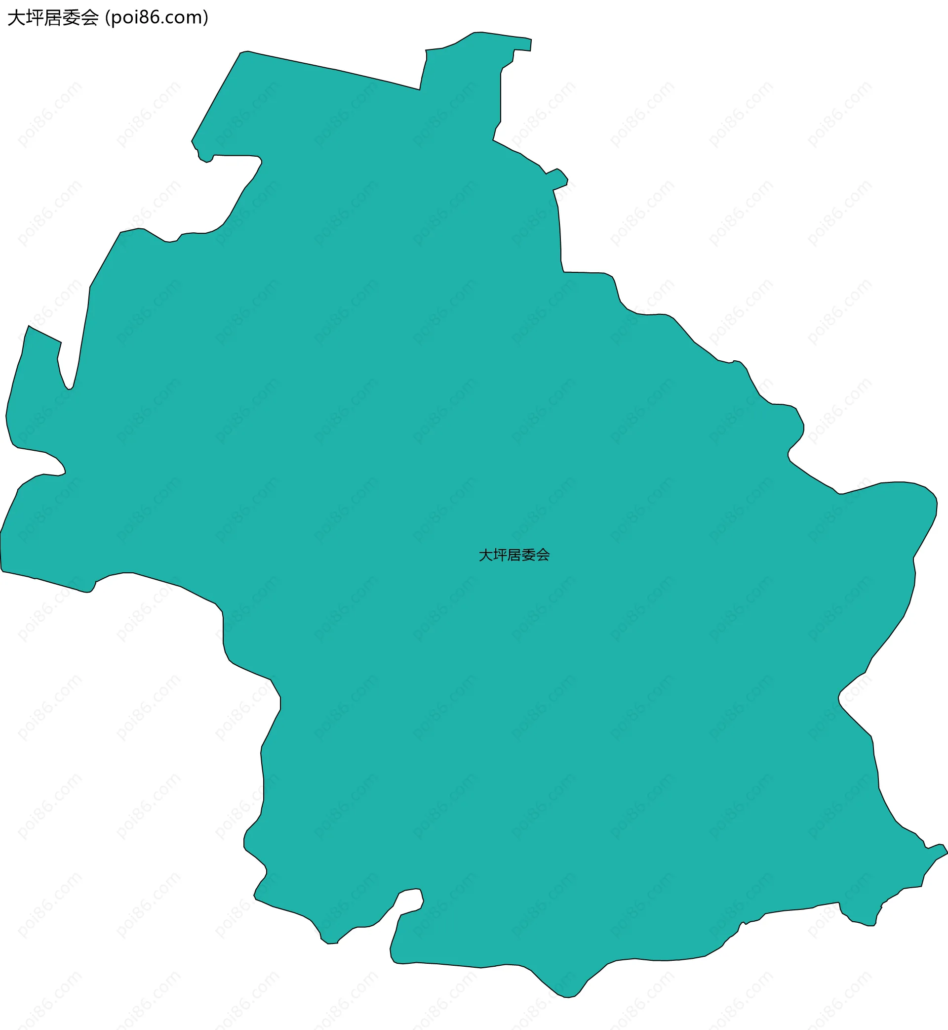 大坪居委会边界地图