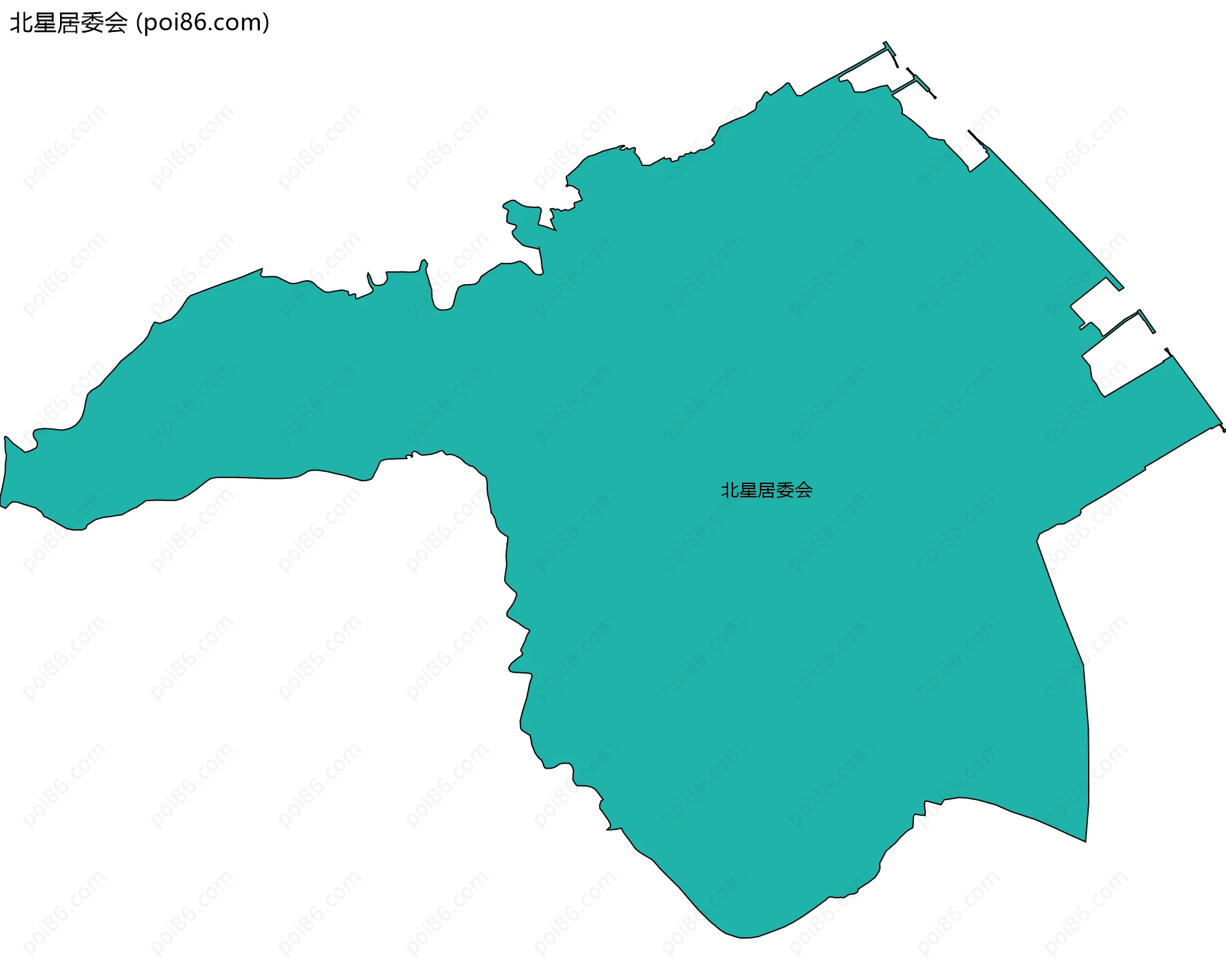 北星居委会边界地图
