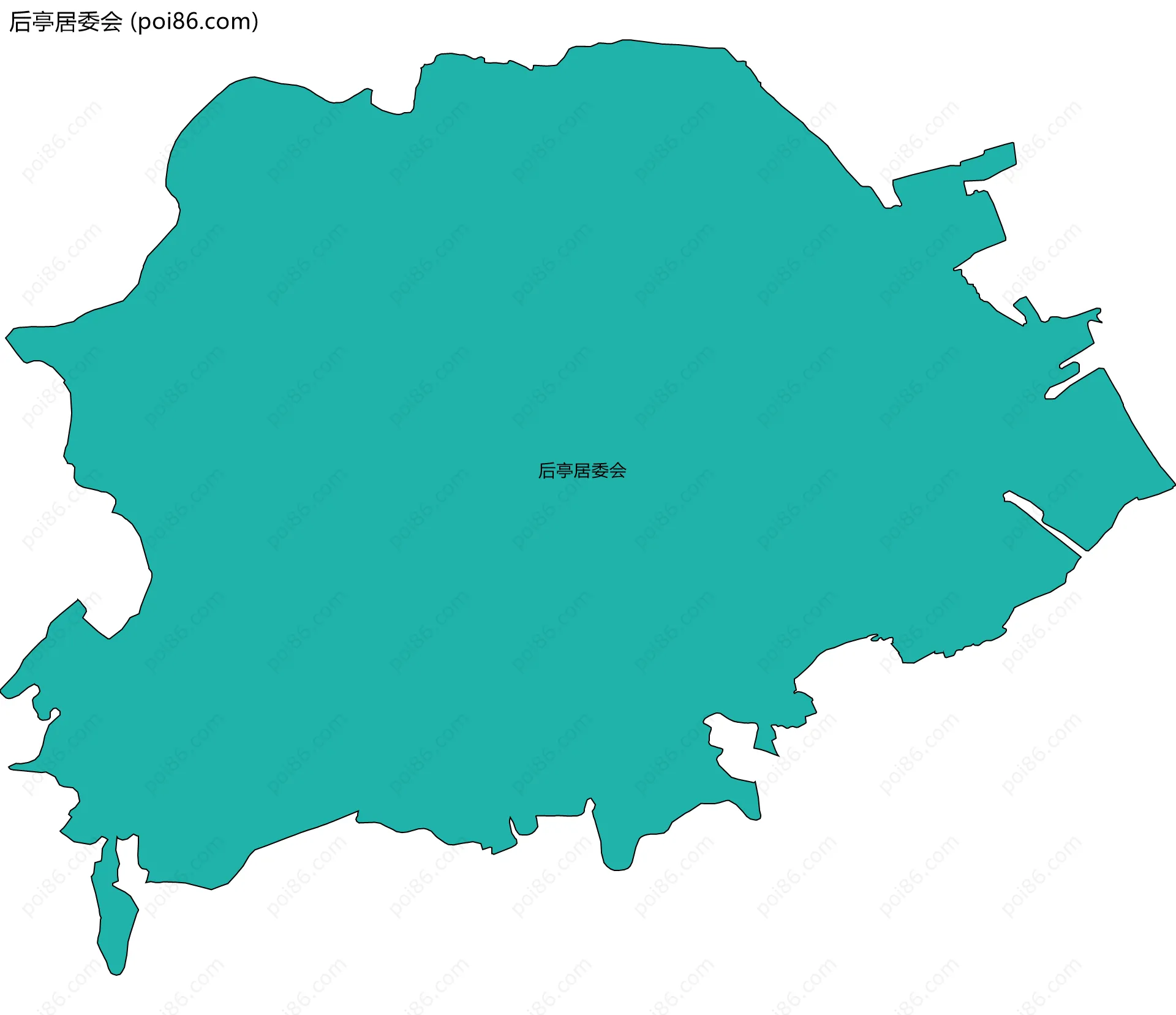 后亭居委会边界地图