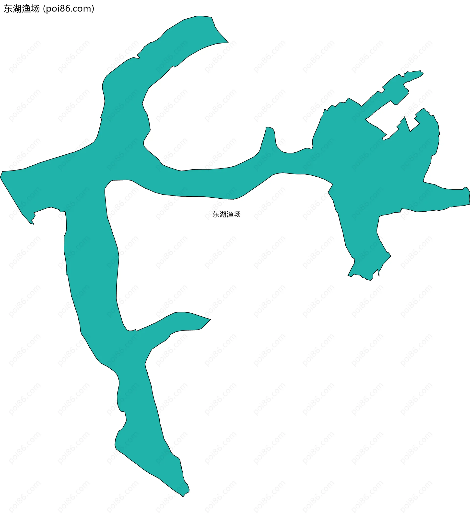 东湖渔场边界地图