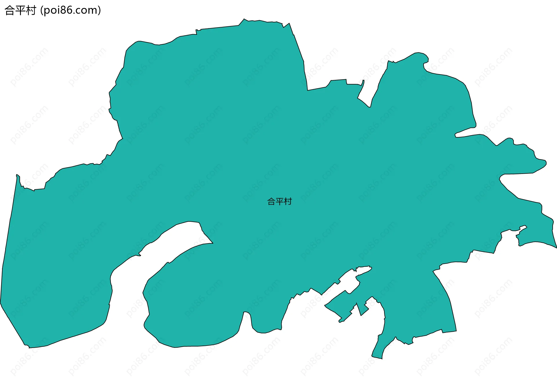 合平村边界地图