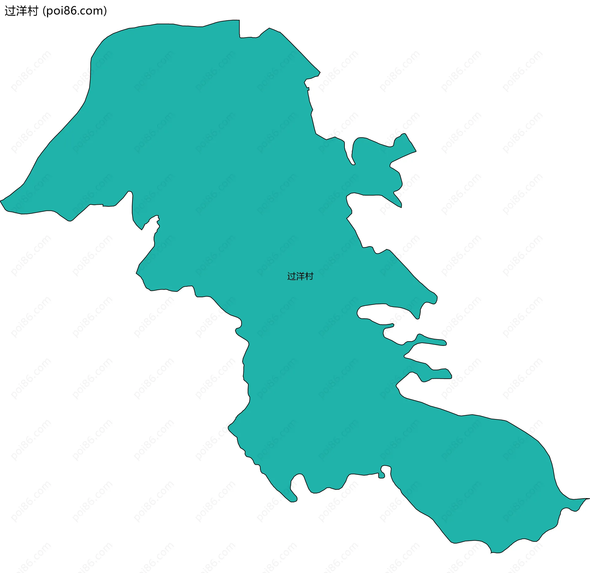 过洋村边界地图