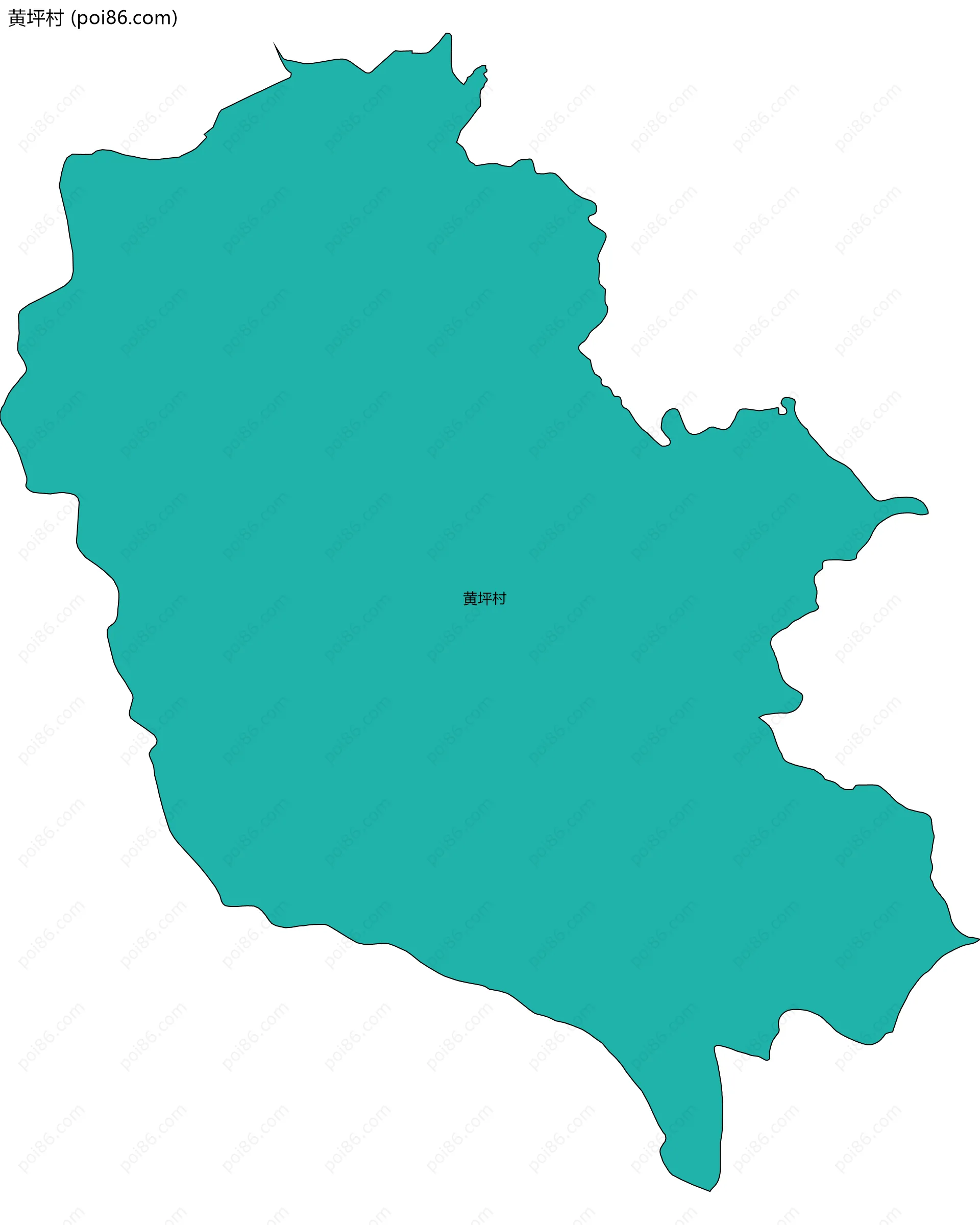 黄坪村边界地图