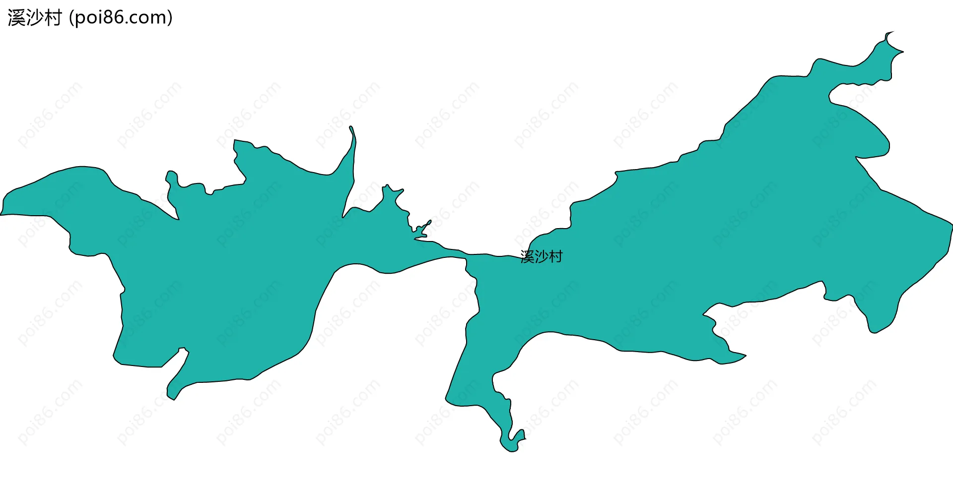 溪沙村边界地图