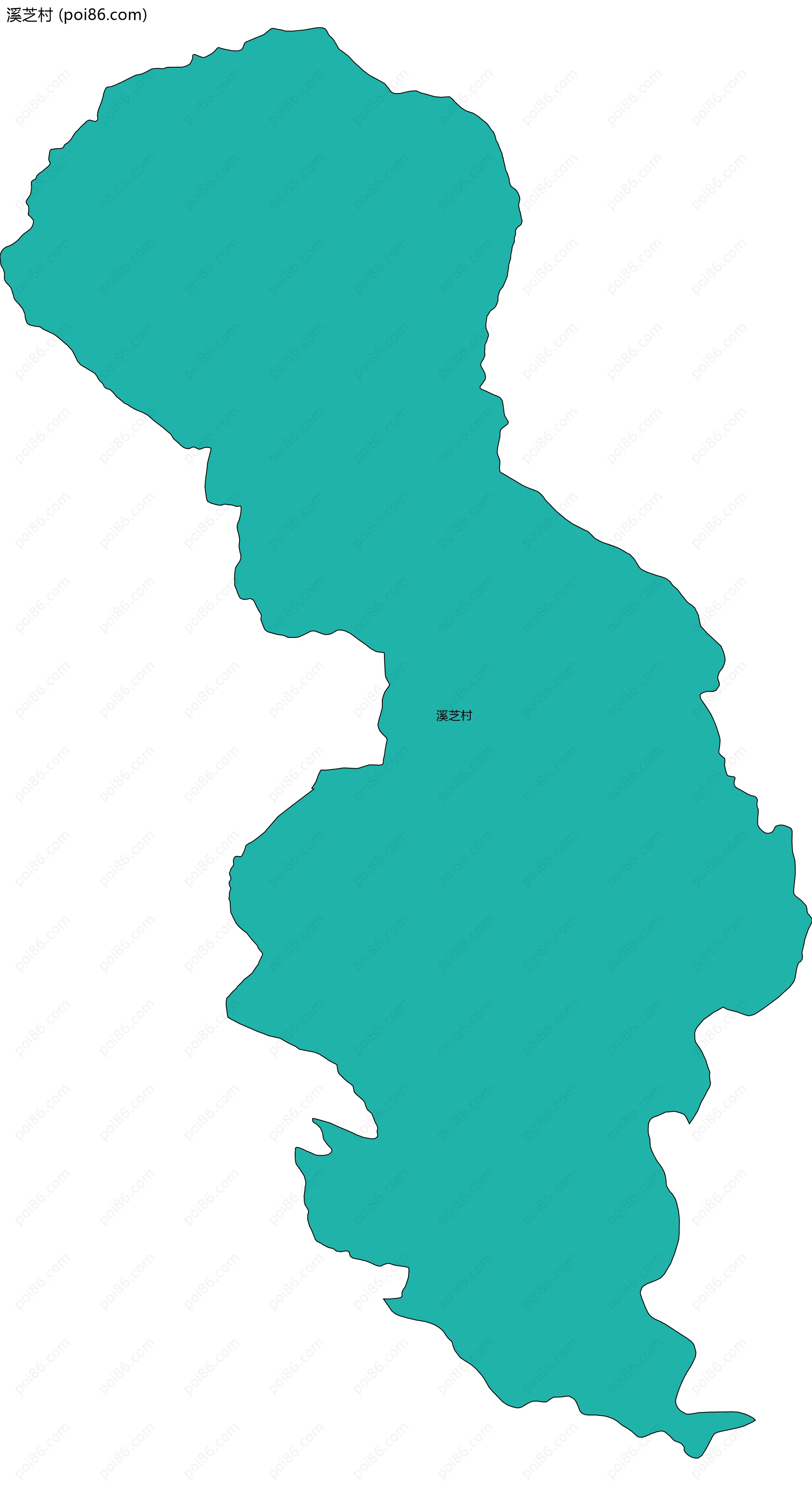 溪芝村边界地图