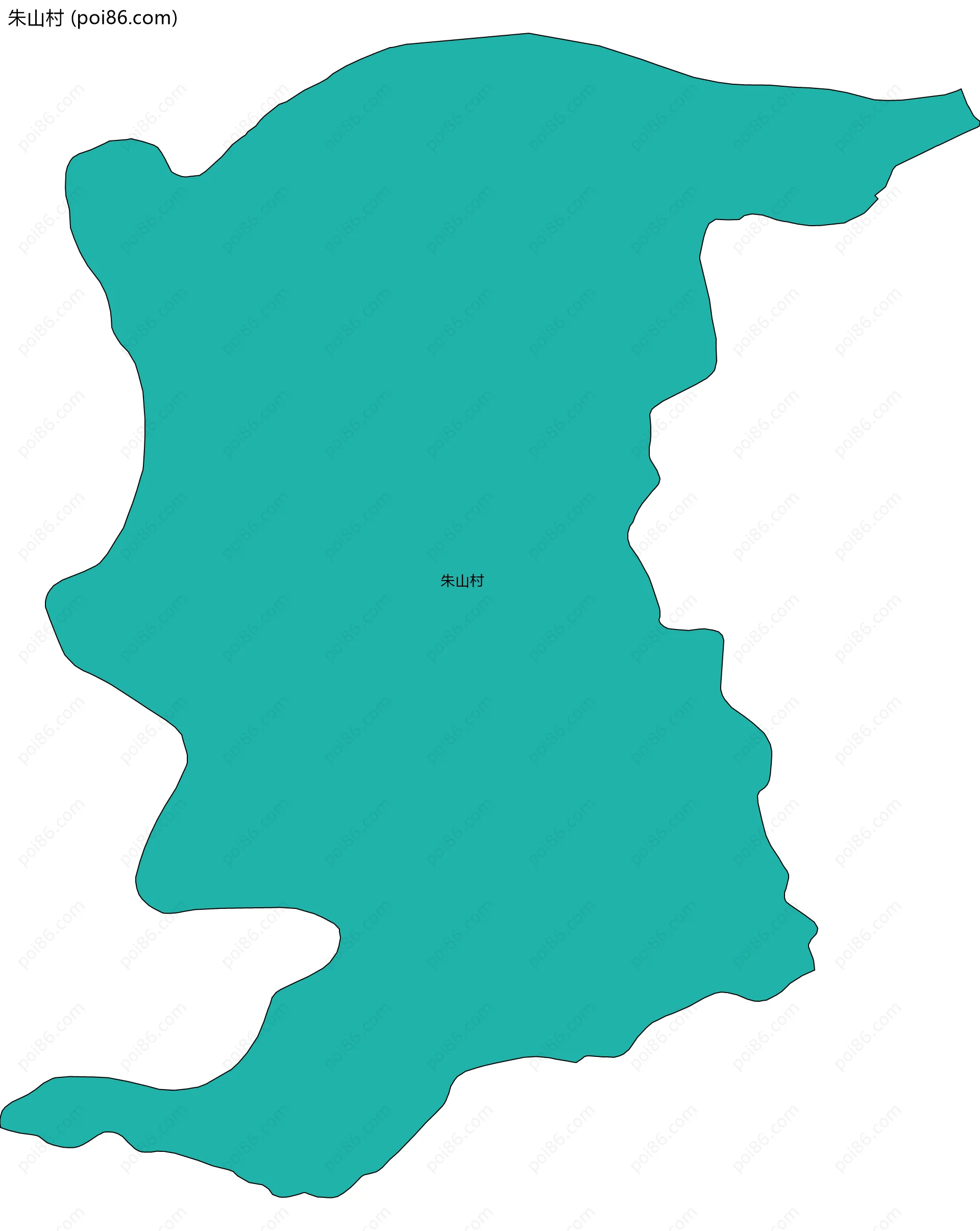 朱山村边界地图