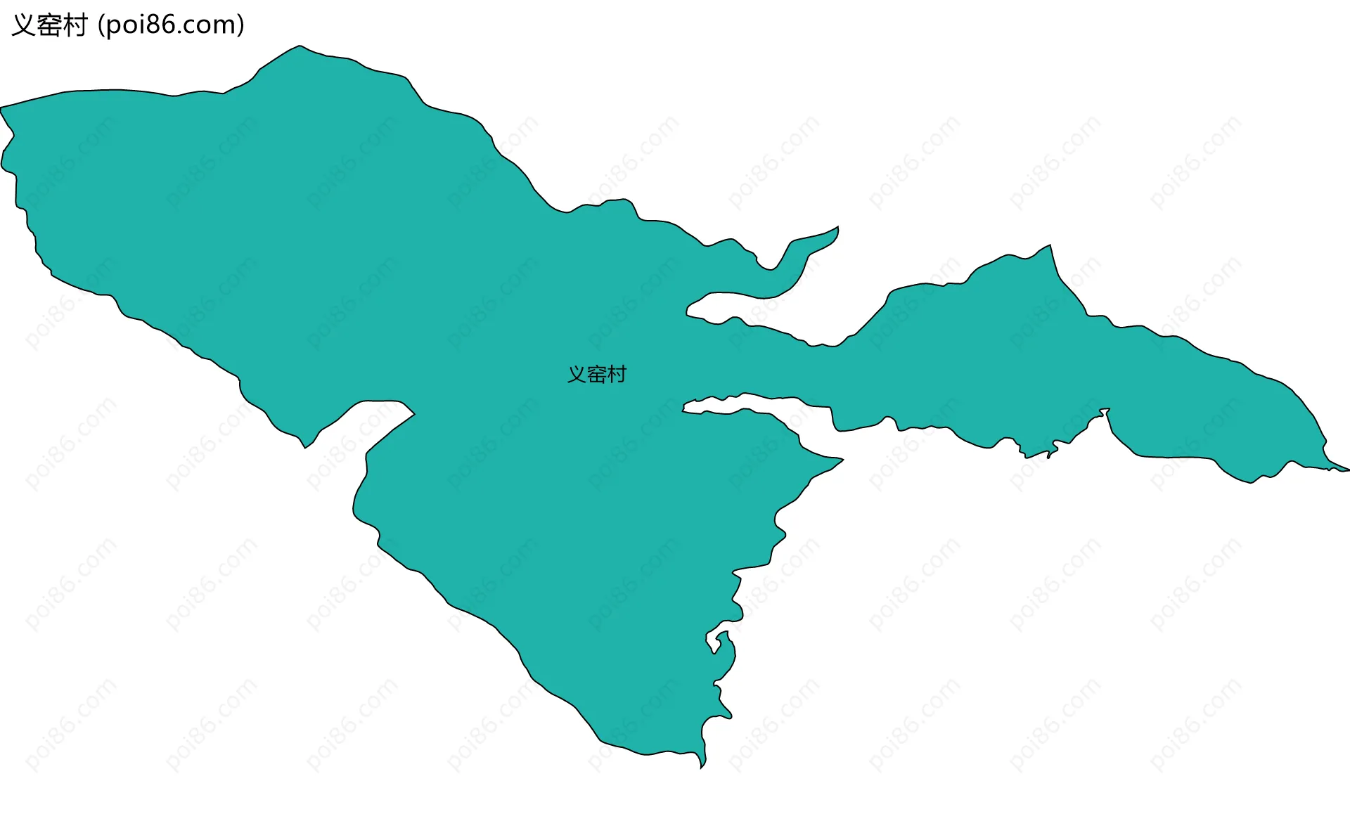 义窑村边界地图