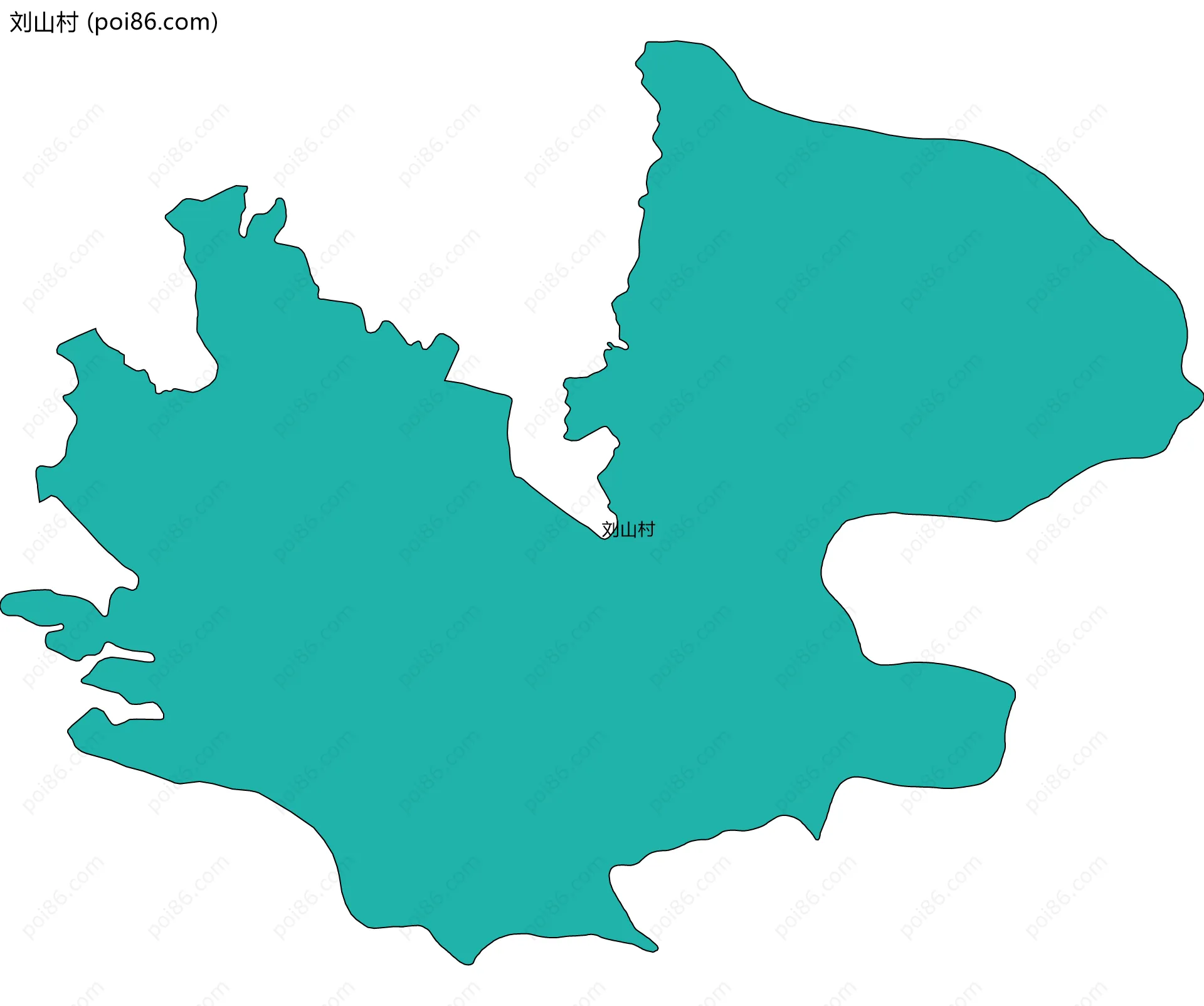 刘山村边界地图