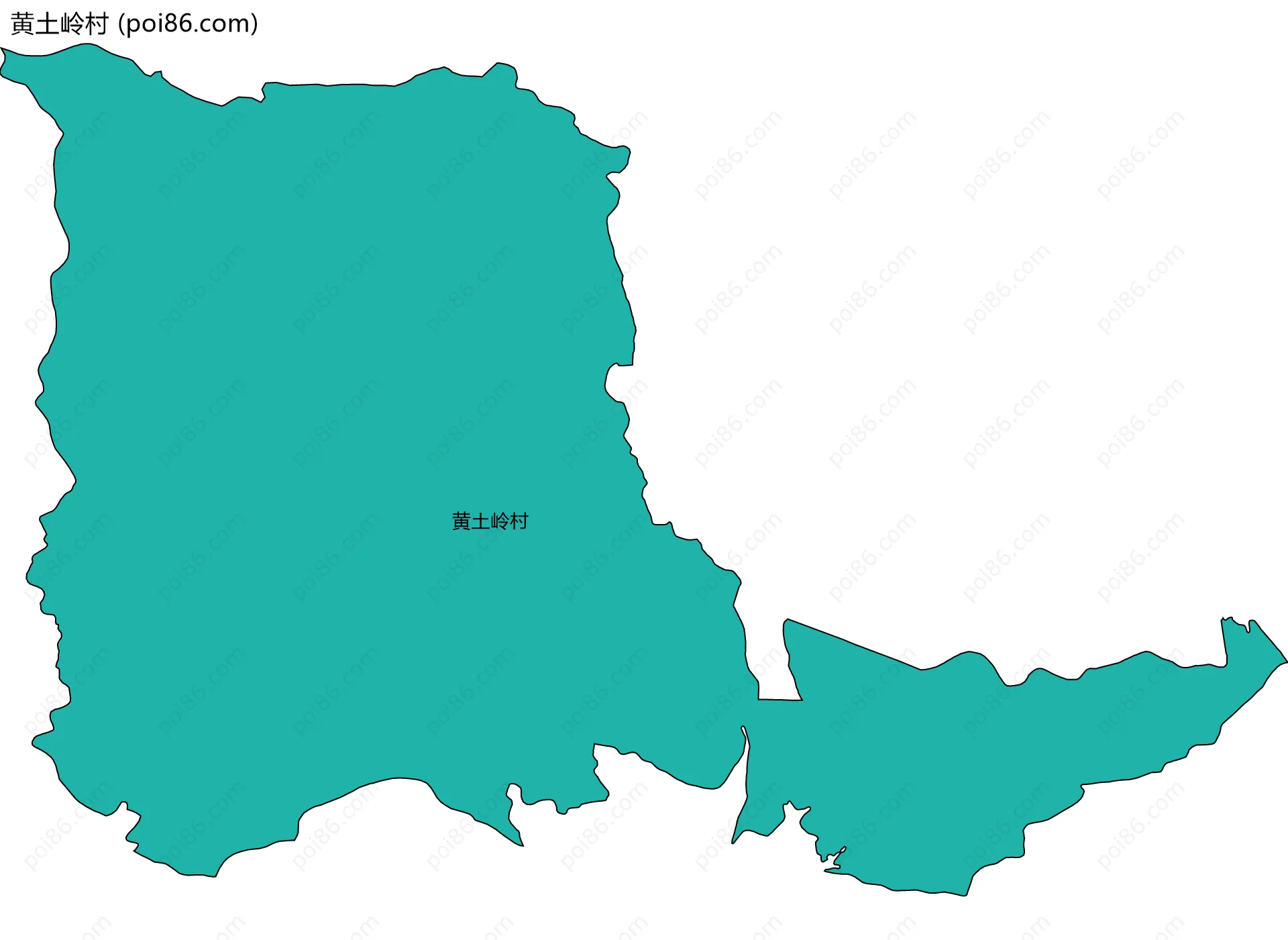 黄土岭村边界地图