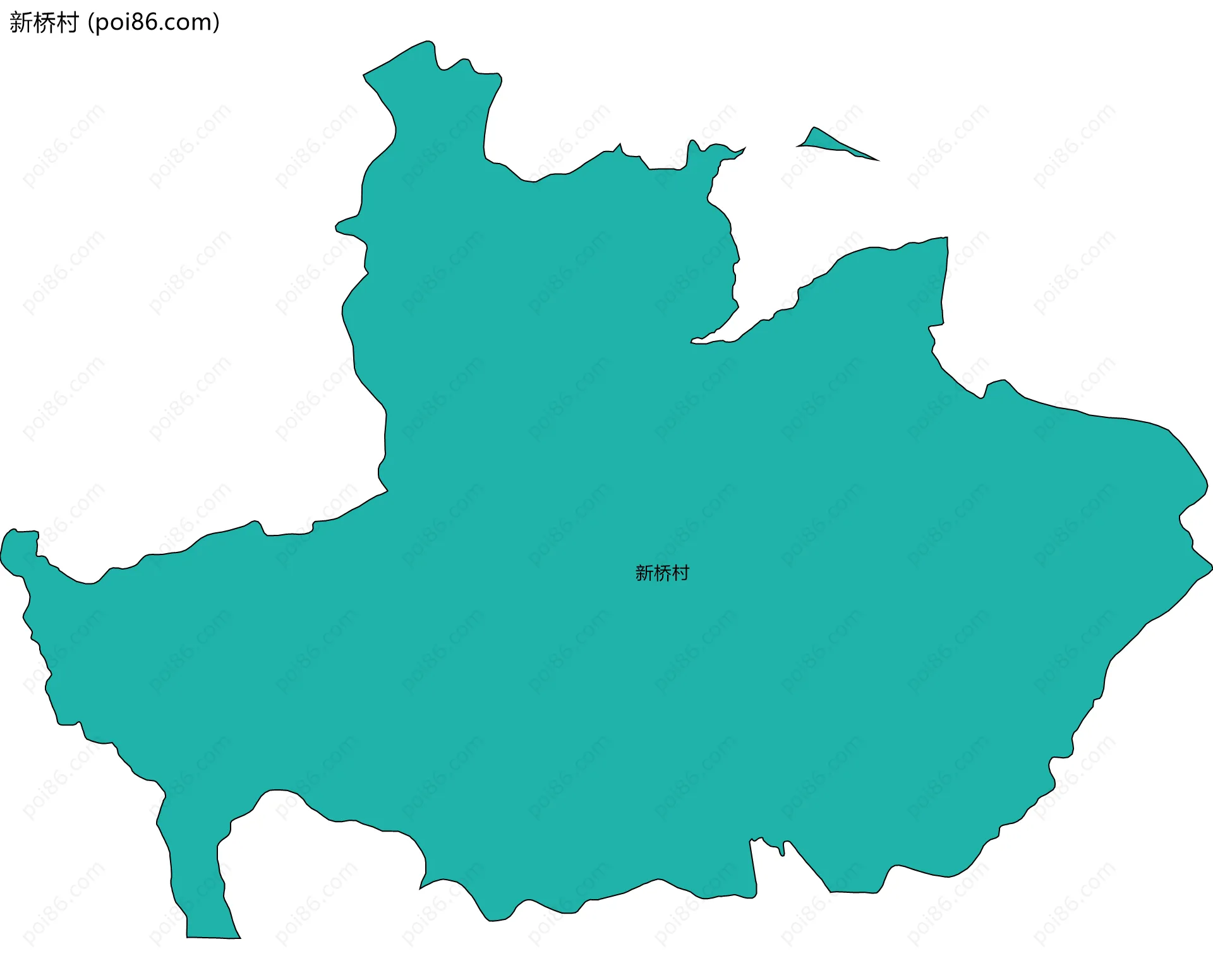 新桥村边界地图