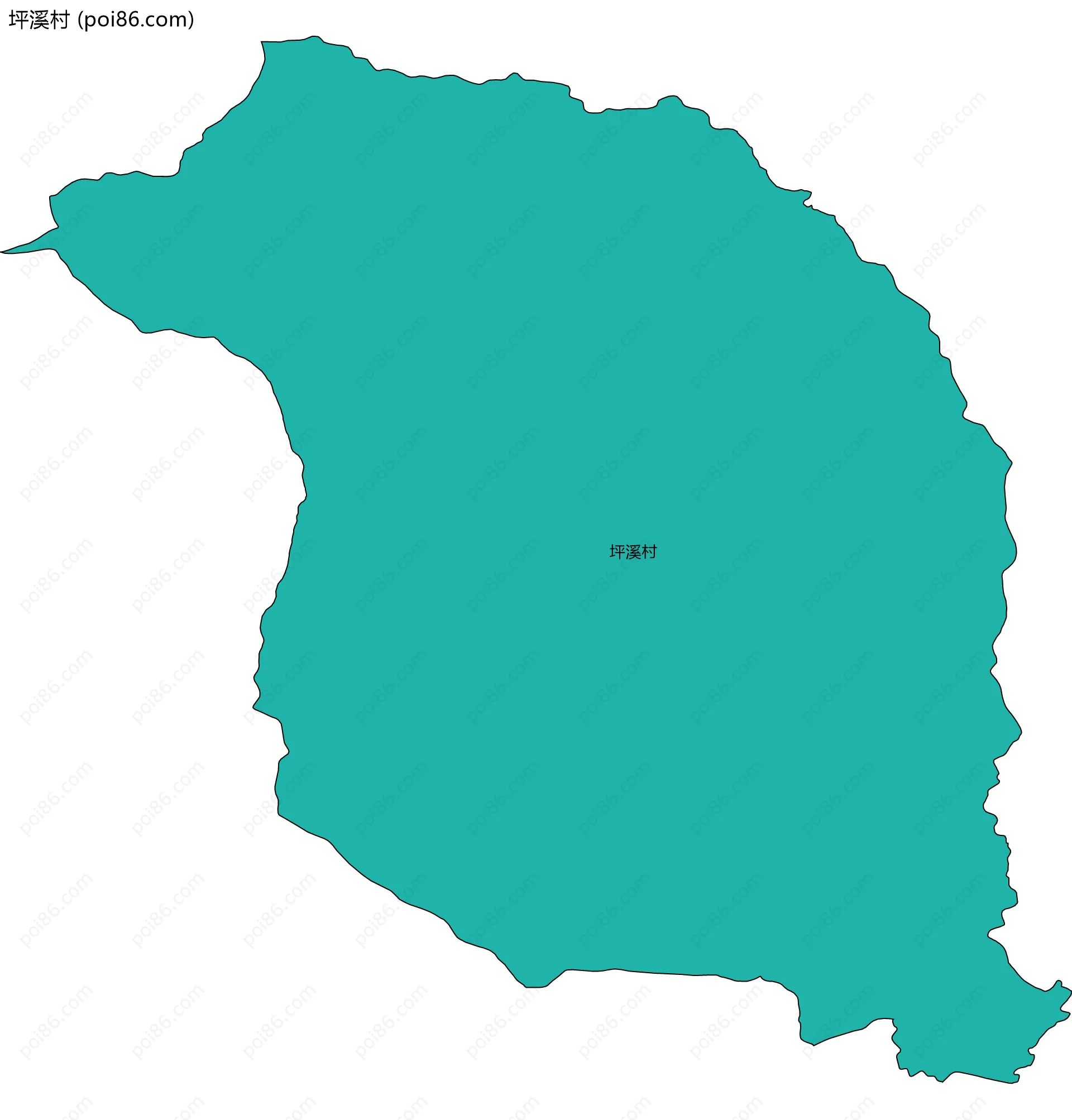 坪溪村边界地图