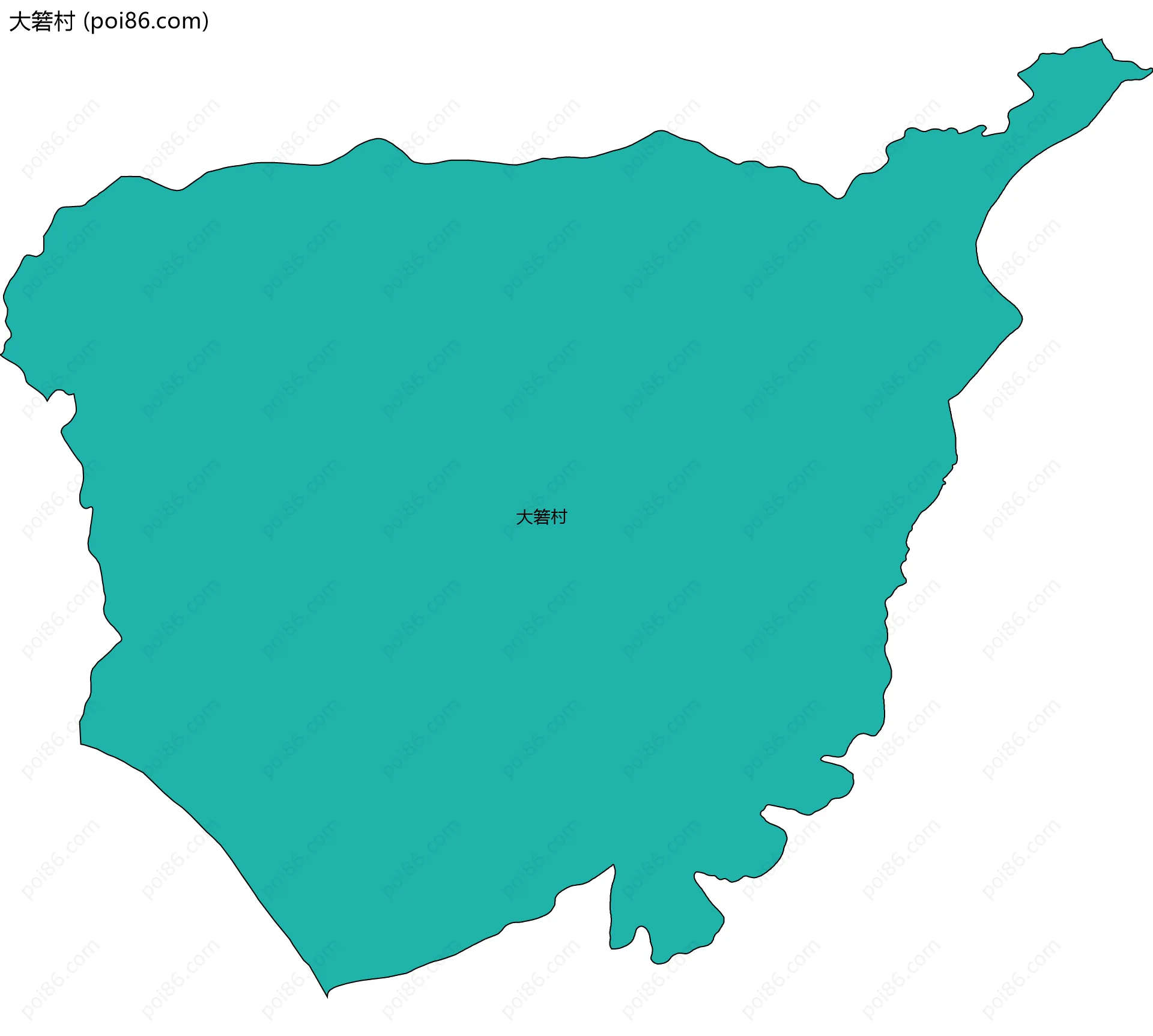 大箬村边界地图