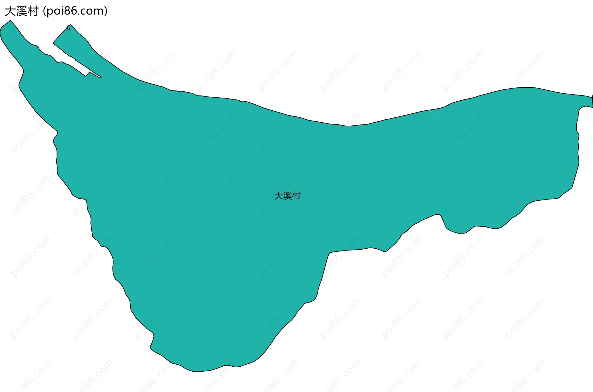 大溪村边界地图