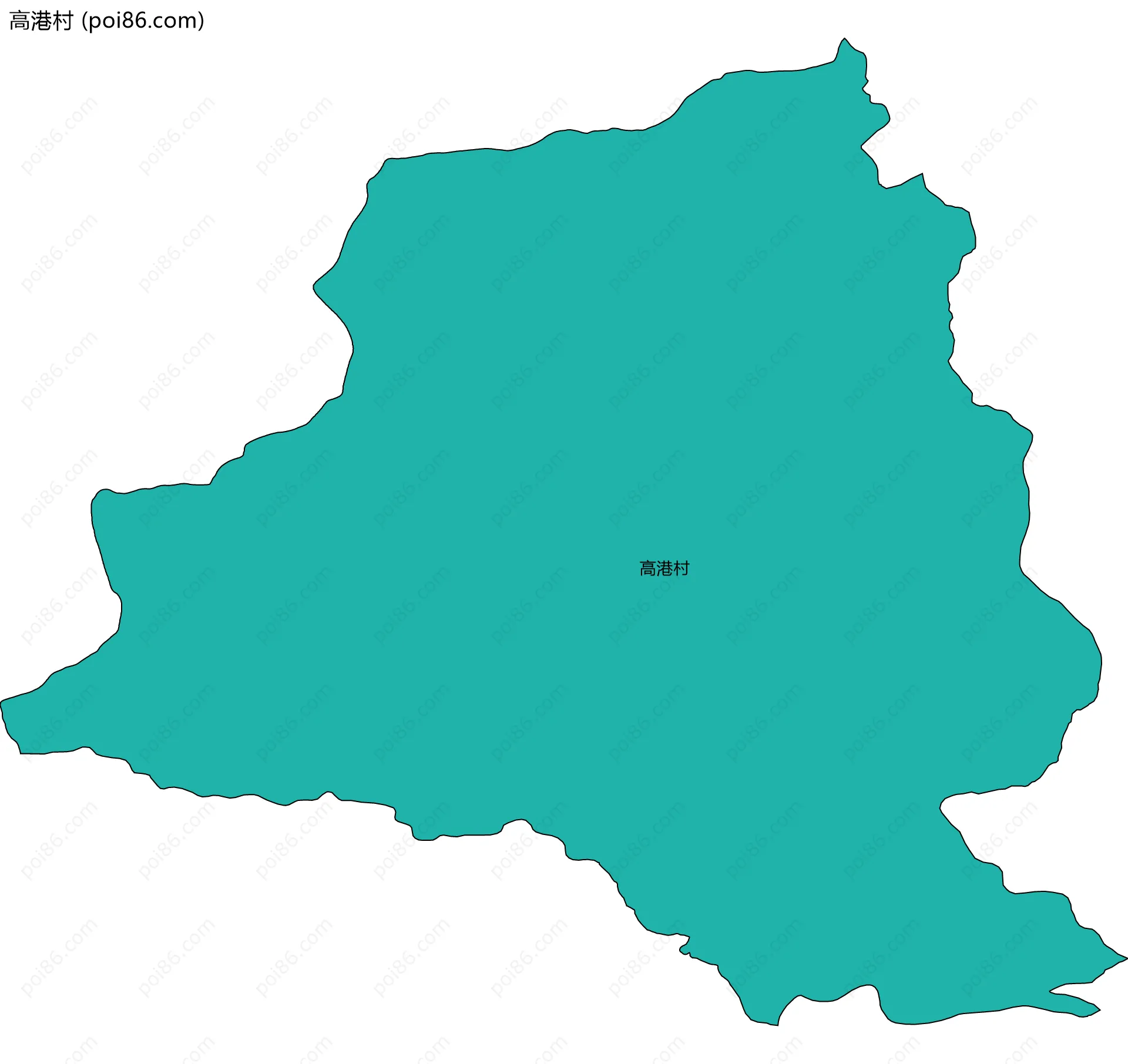 高港村边界地图