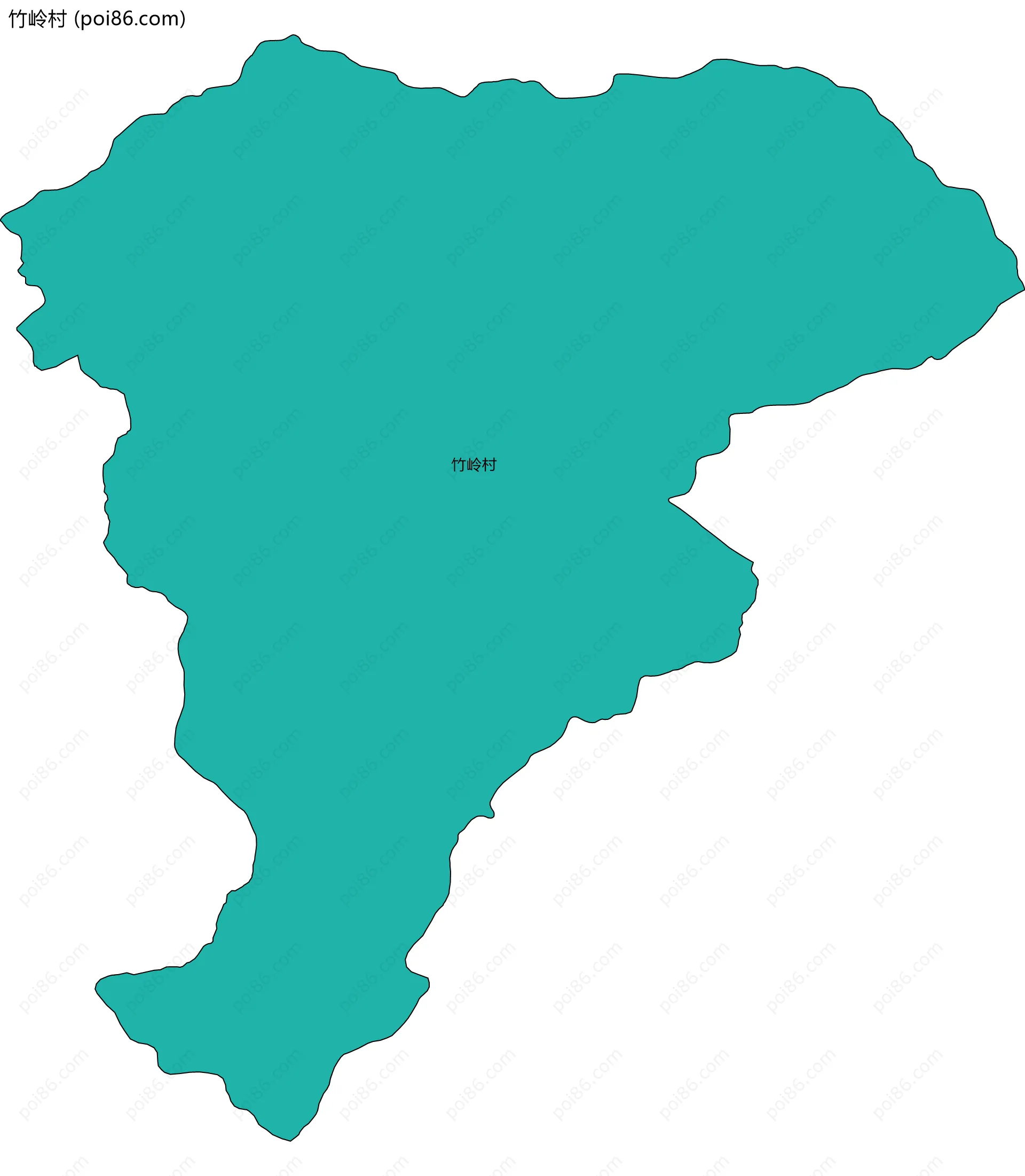 竹岭村边界地图