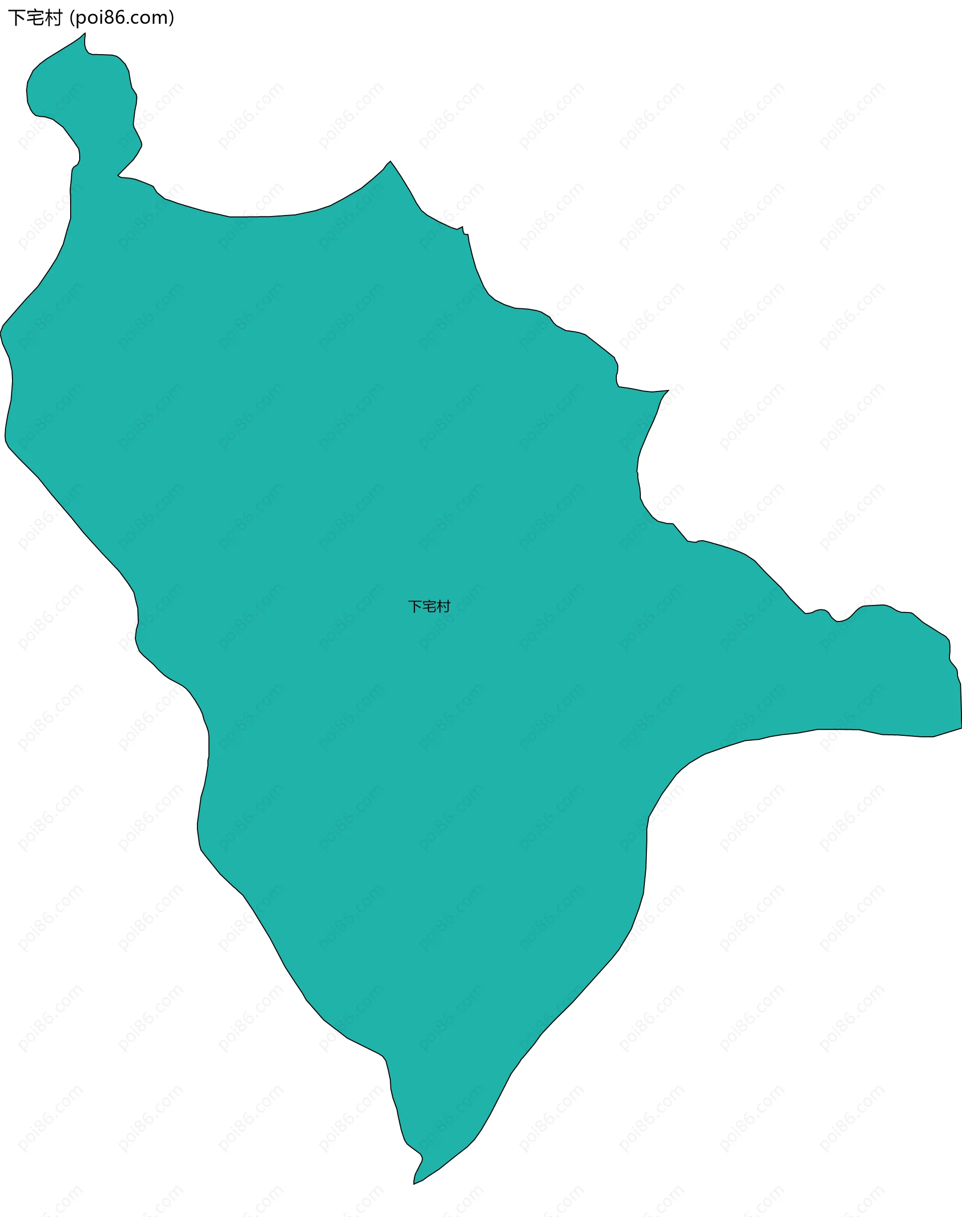 下宅村边界地图