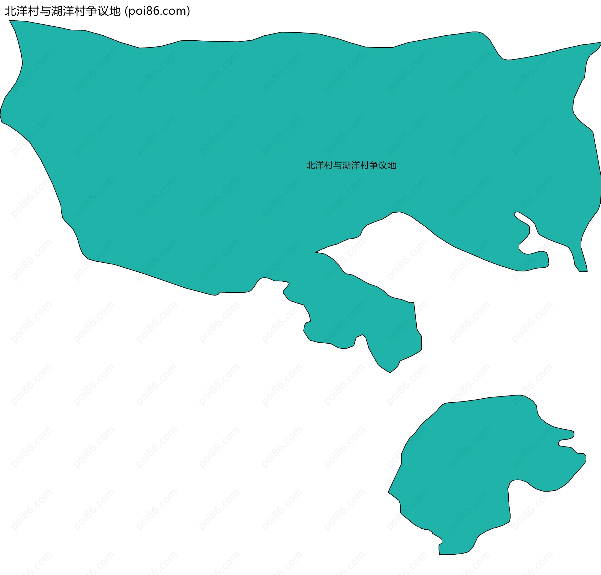 北洋村与湖洋村争议地边界地图