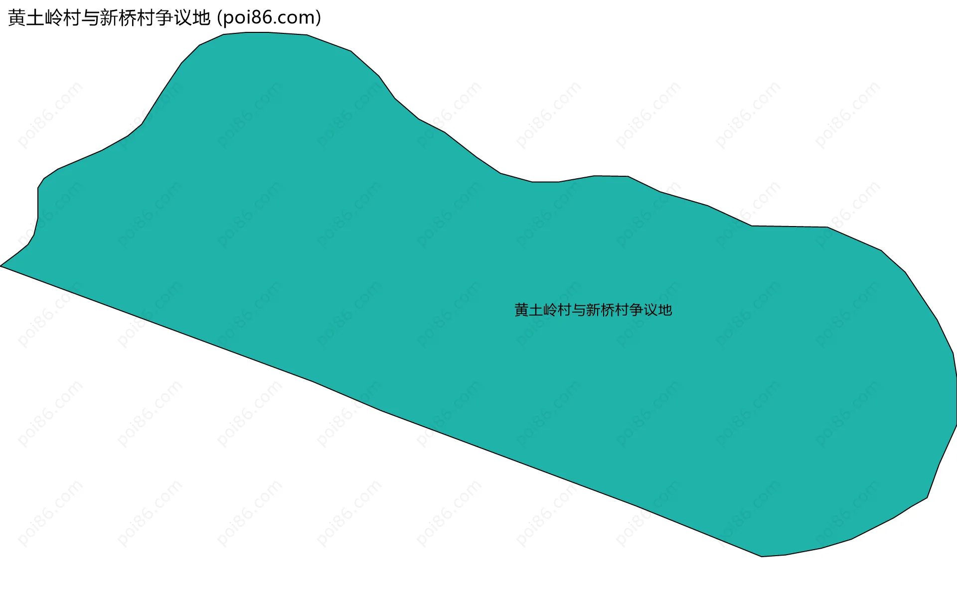 黄土岭村与新桥村争议地边界地图