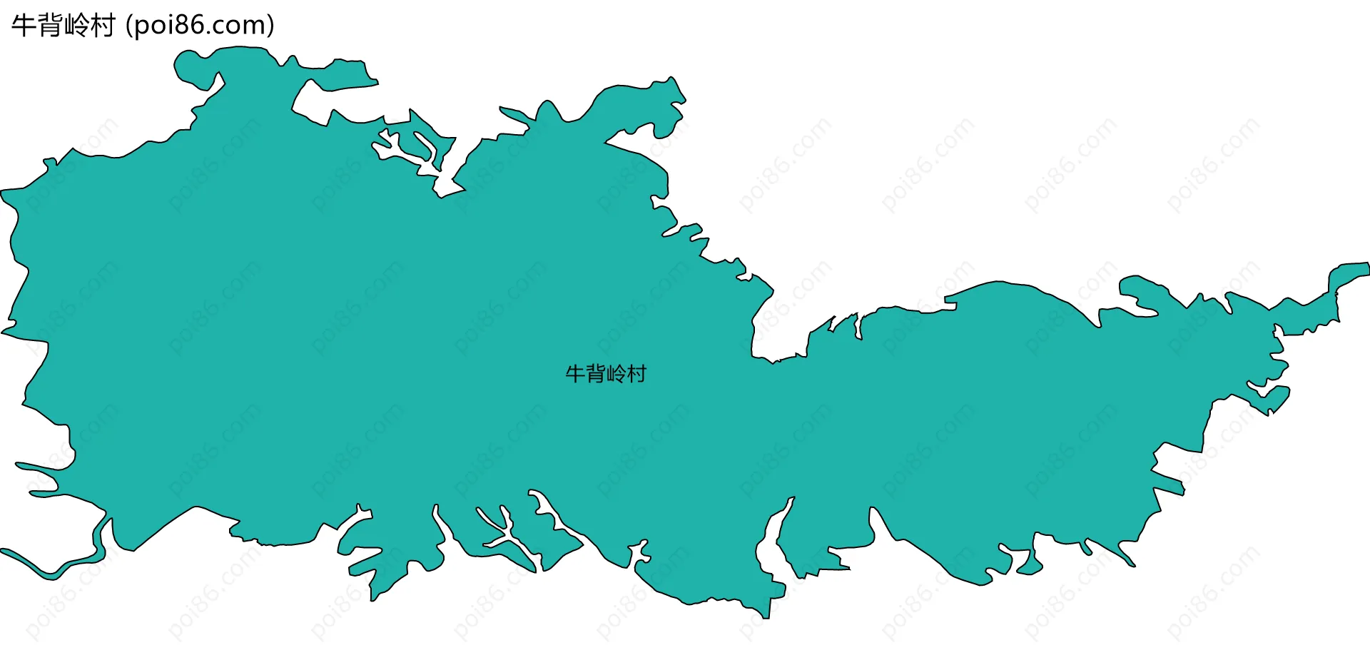 牛背岭村边界地图