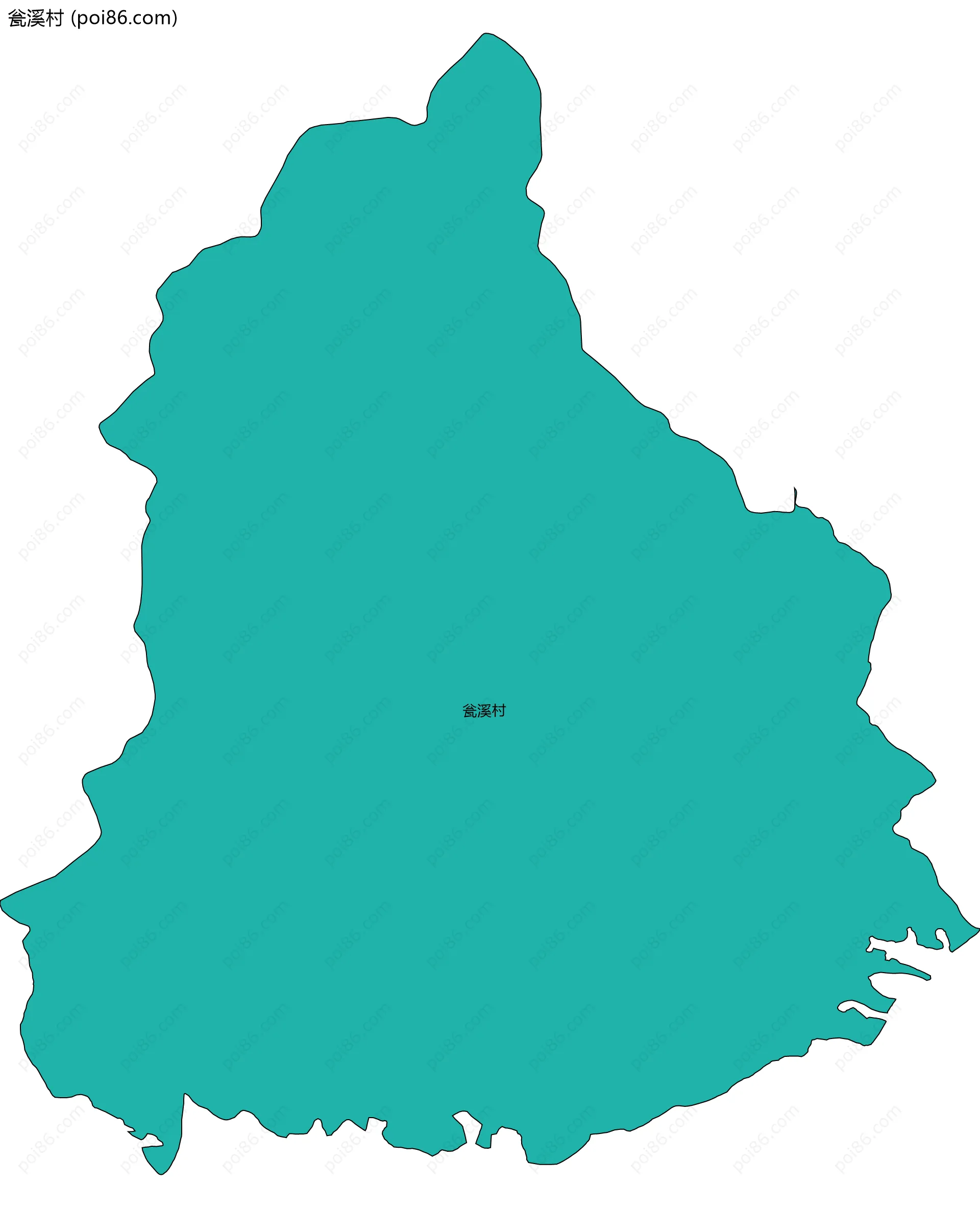 瓮溪村边界地图