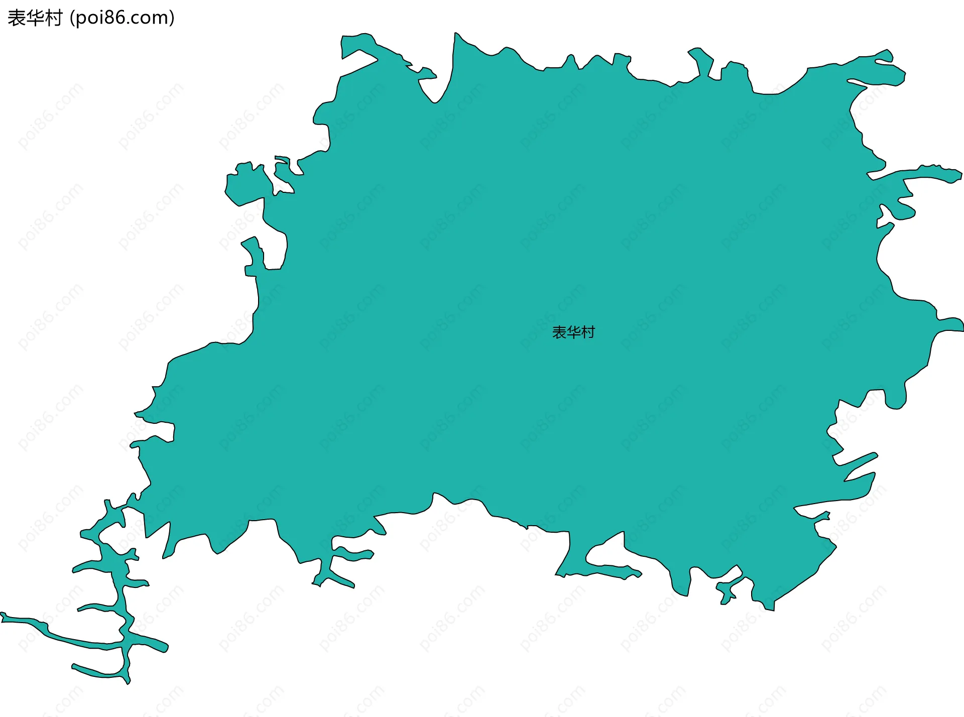 表华村边界地图
