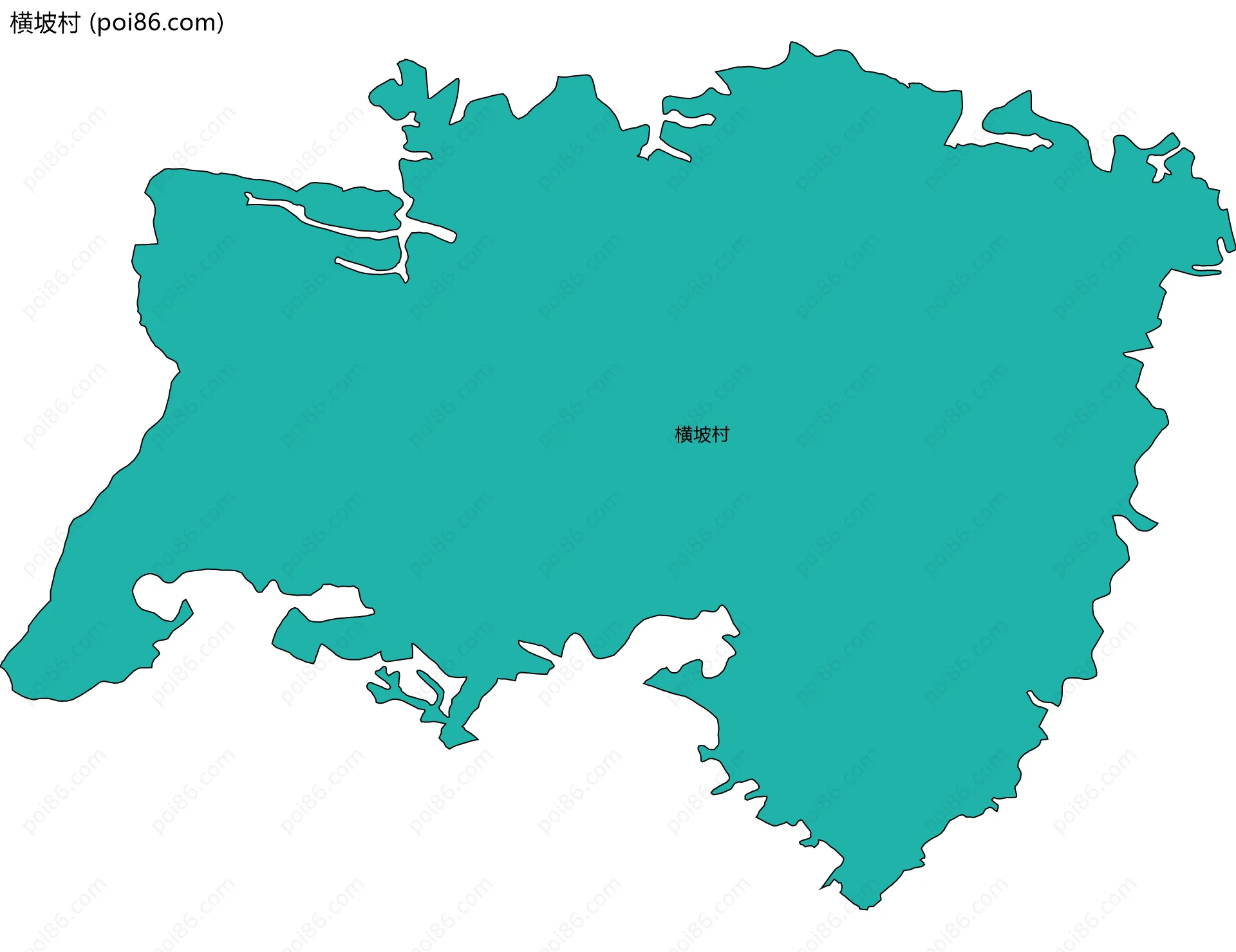 横坡村边界地图