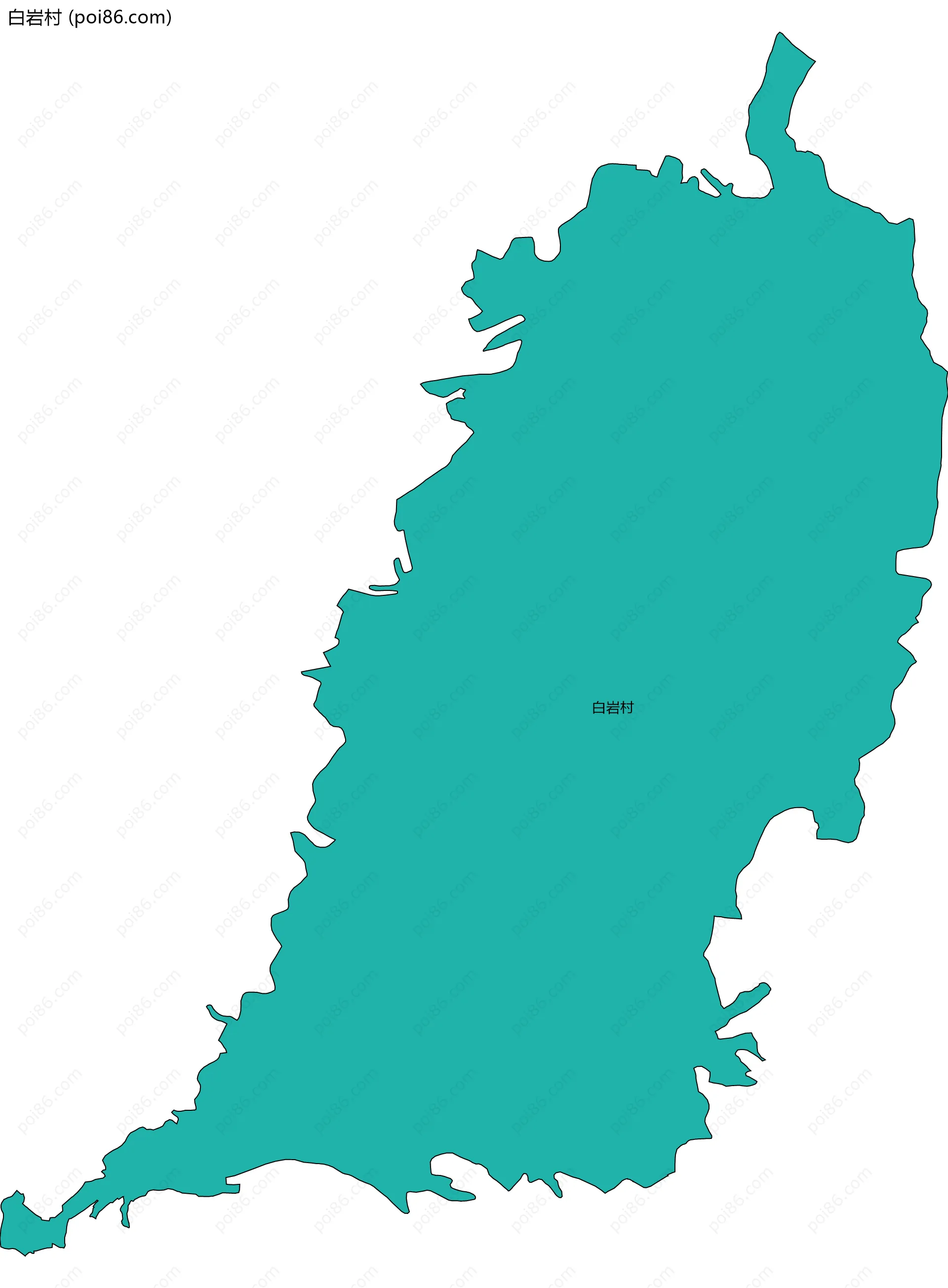 白岩村边界地图