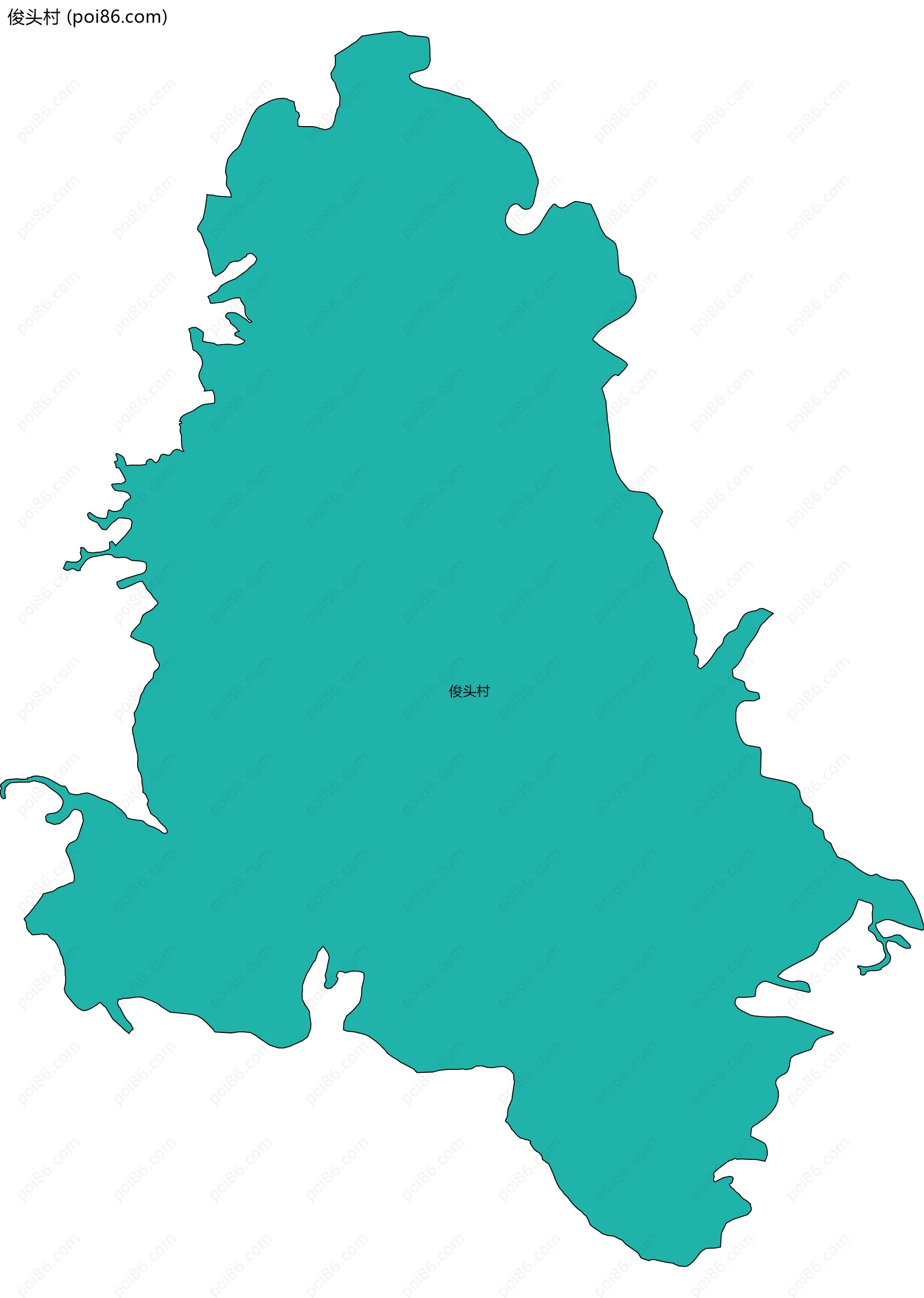 俊头村边界地图