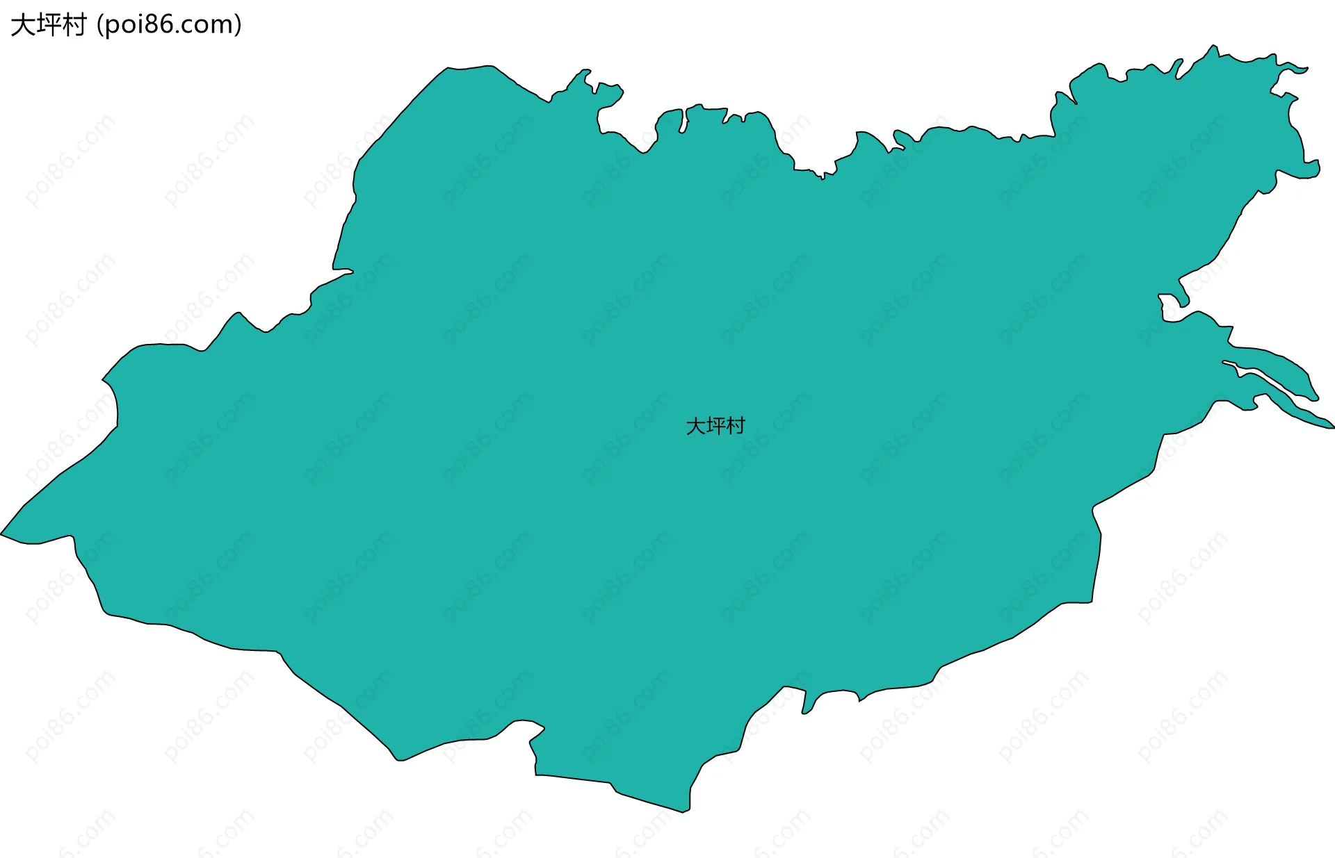大坪村边界地图