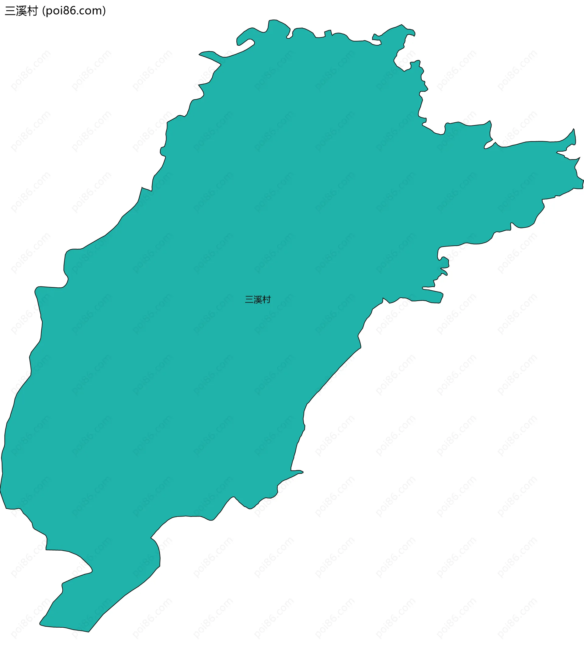 三溪村边界地图