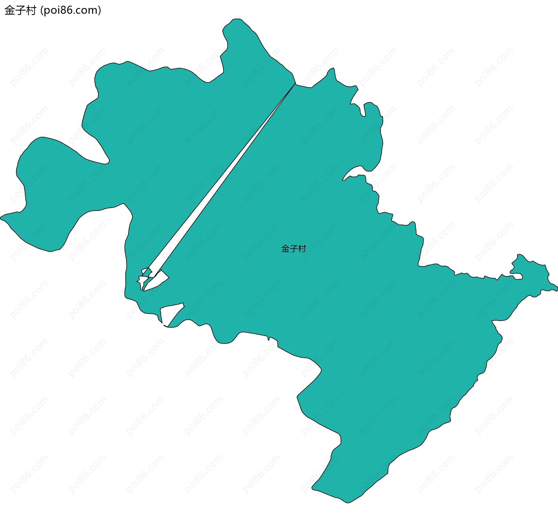 金子村边界地图