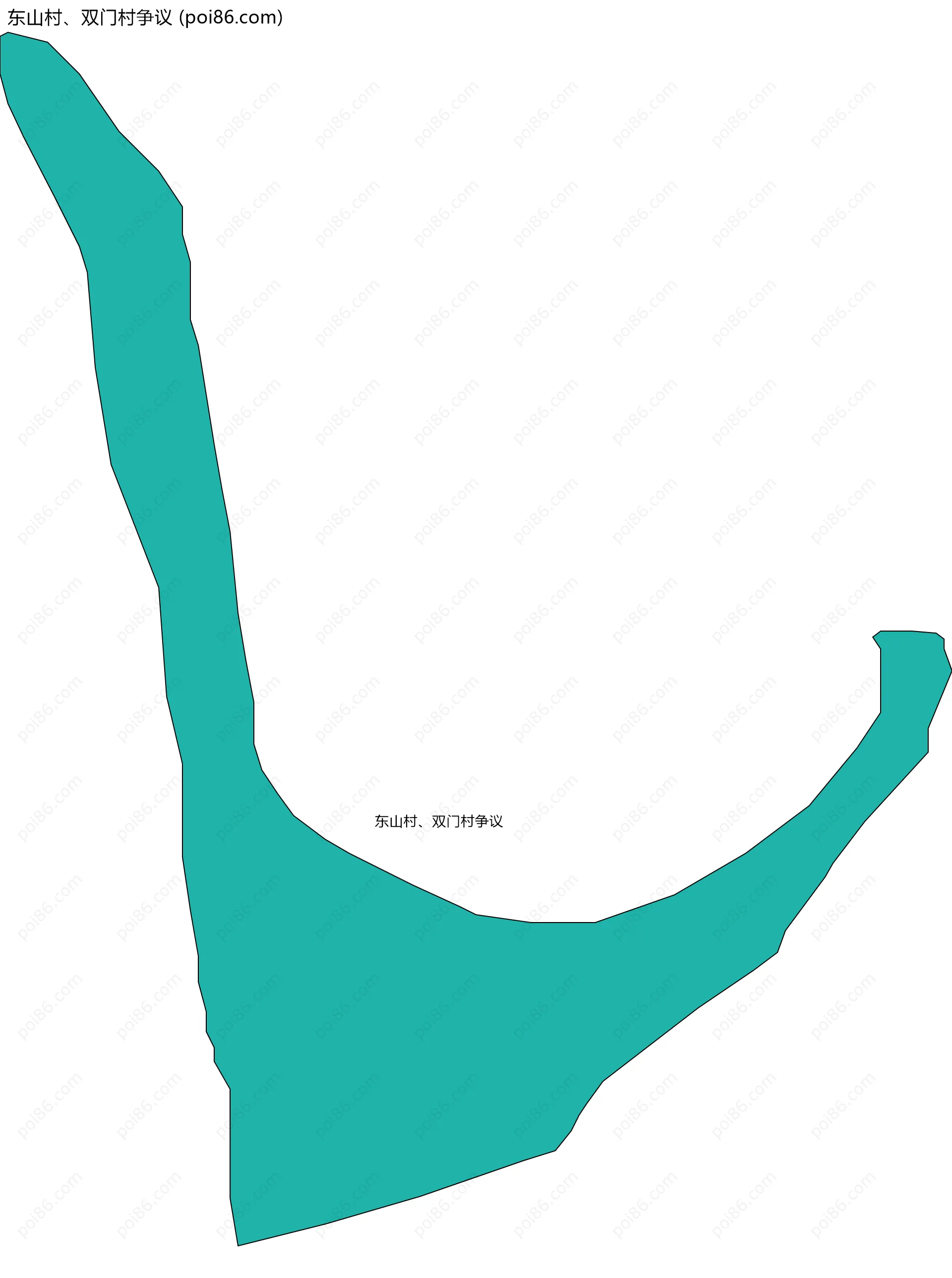 东山村、双门村争议边界地图