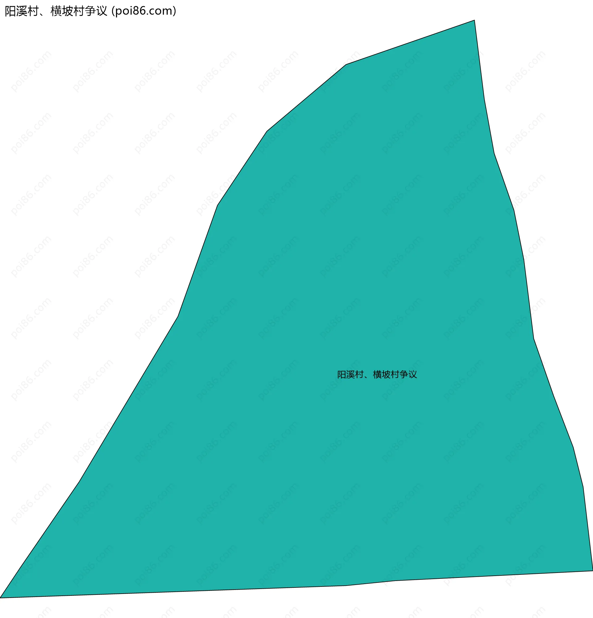 阳溪村、横坡村争议边界地图