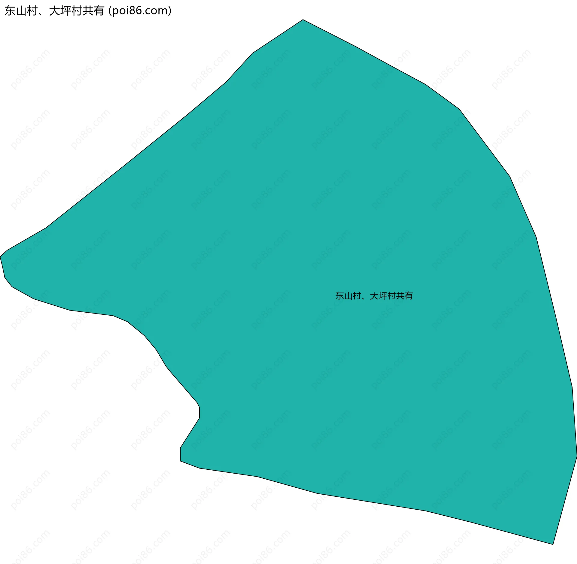 东山村、大坪村共有边界地图
