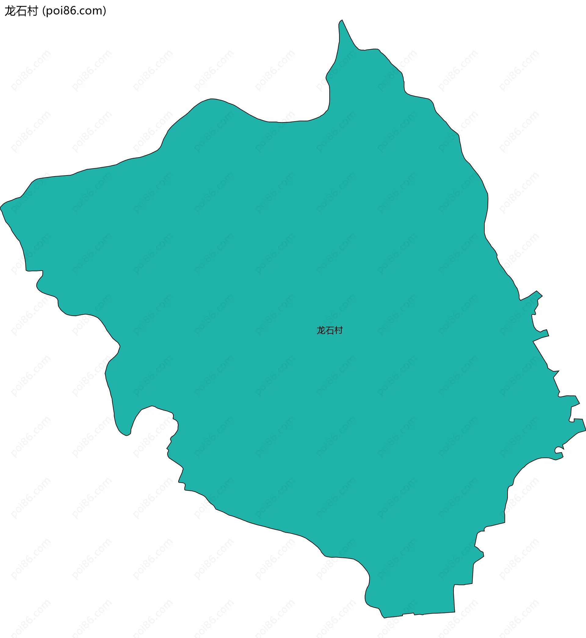 龙石村边界地图