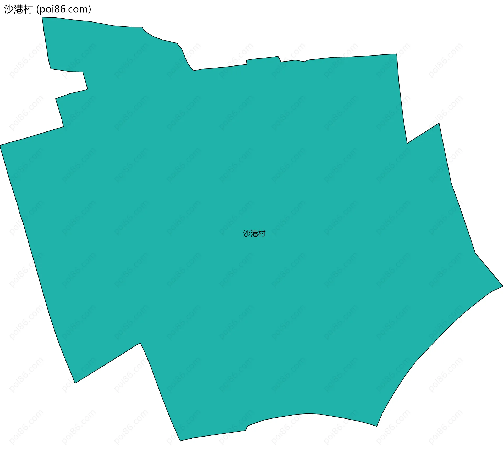 沙港村边界地图