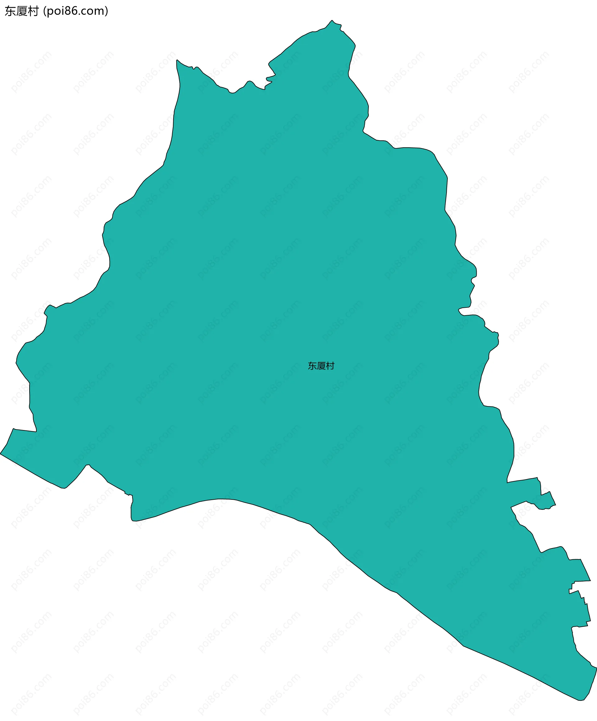 东厦村边界地图