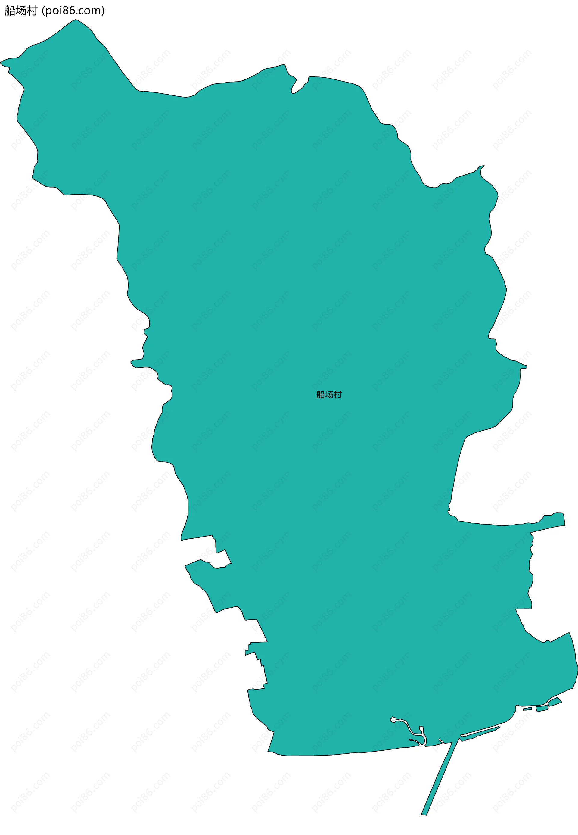 船场村边界地图