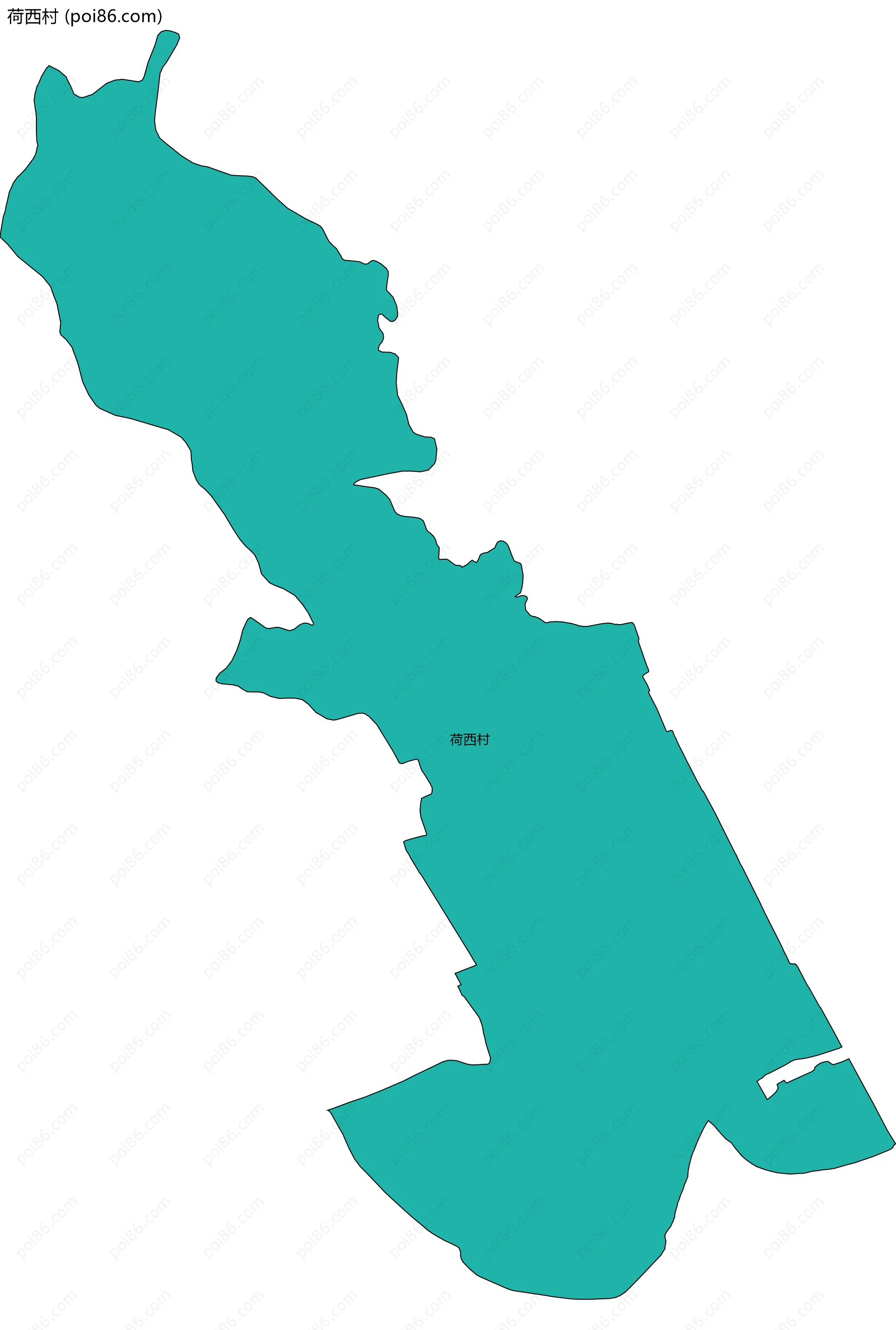 荷西村边界地图