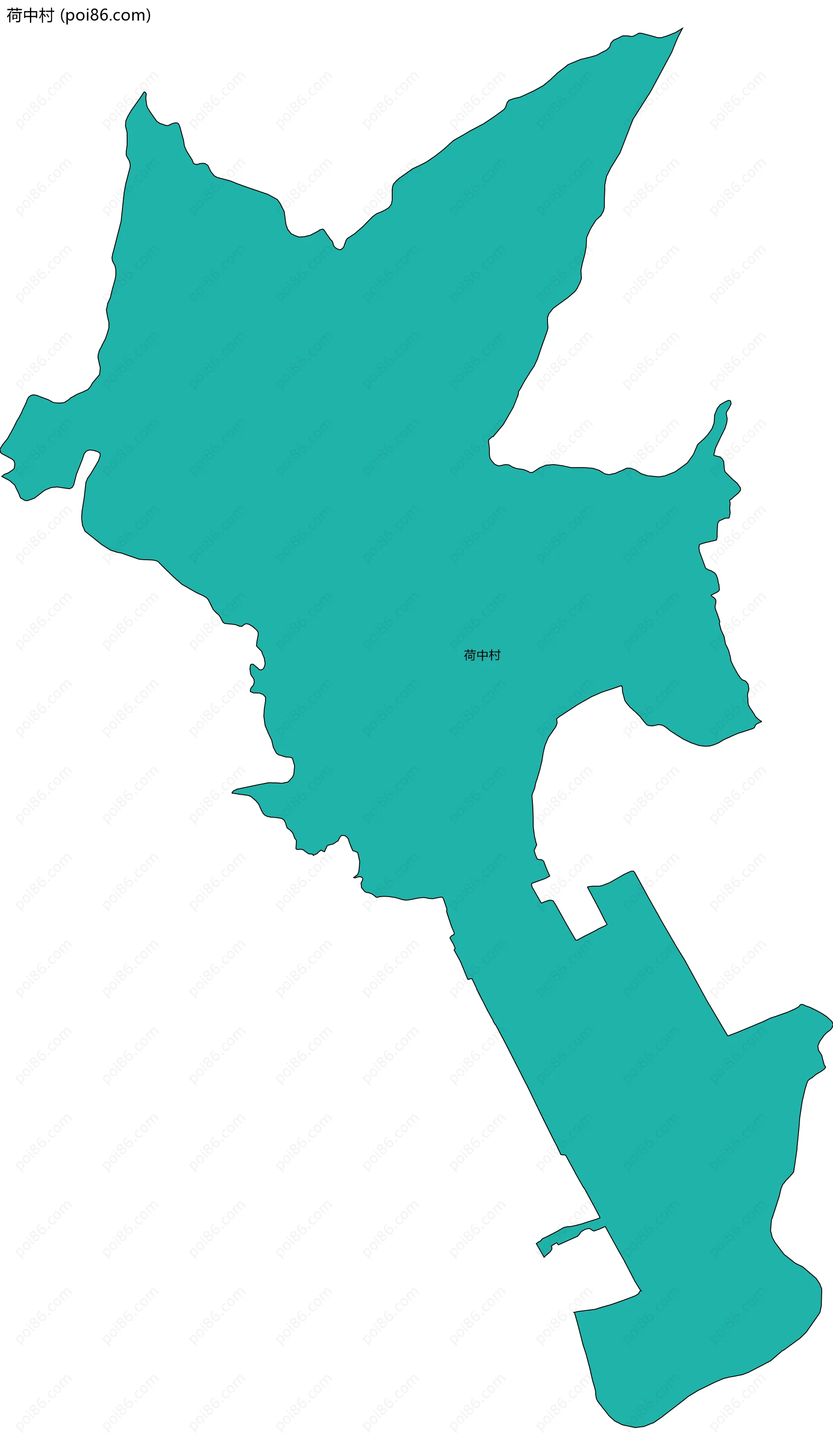 荷中村边界地图