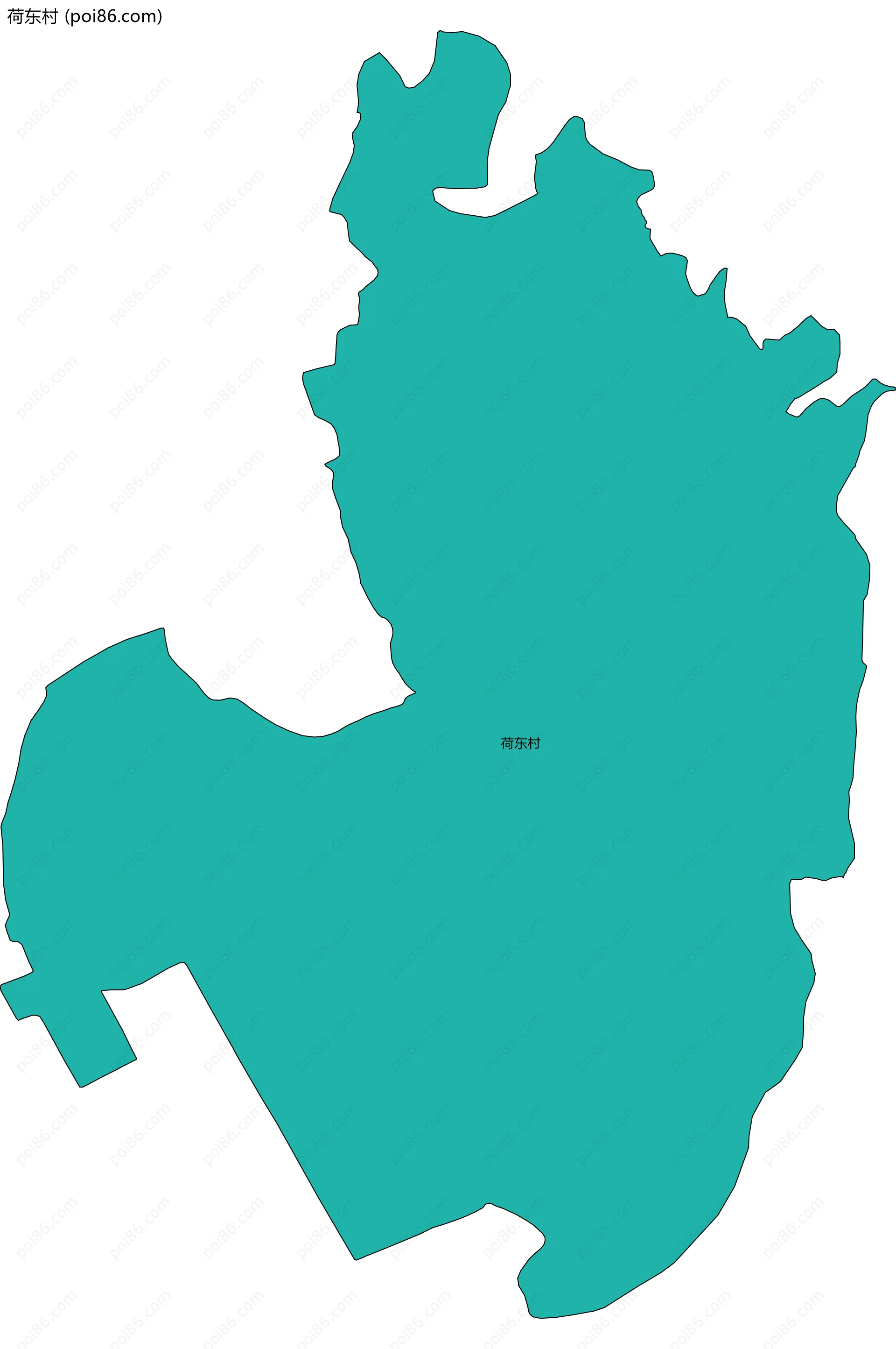 荷东村边界地图