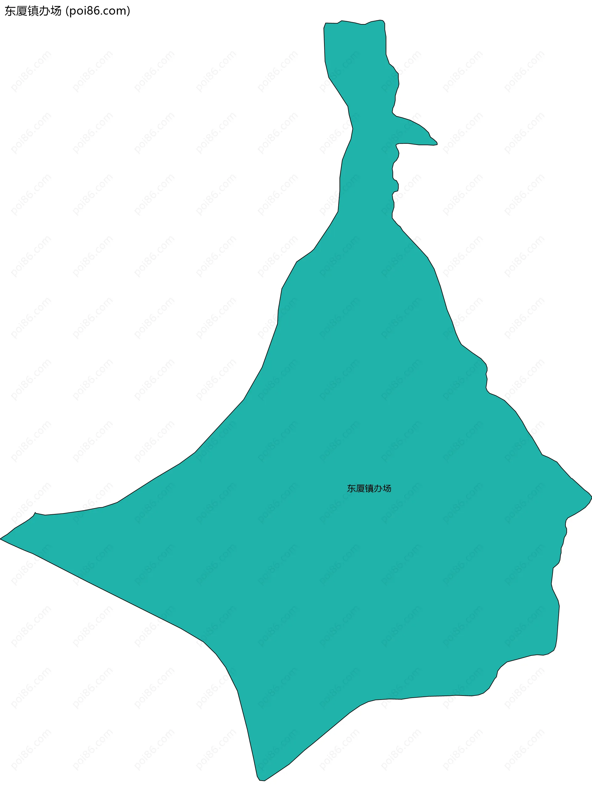 东厦镇办场边界地图