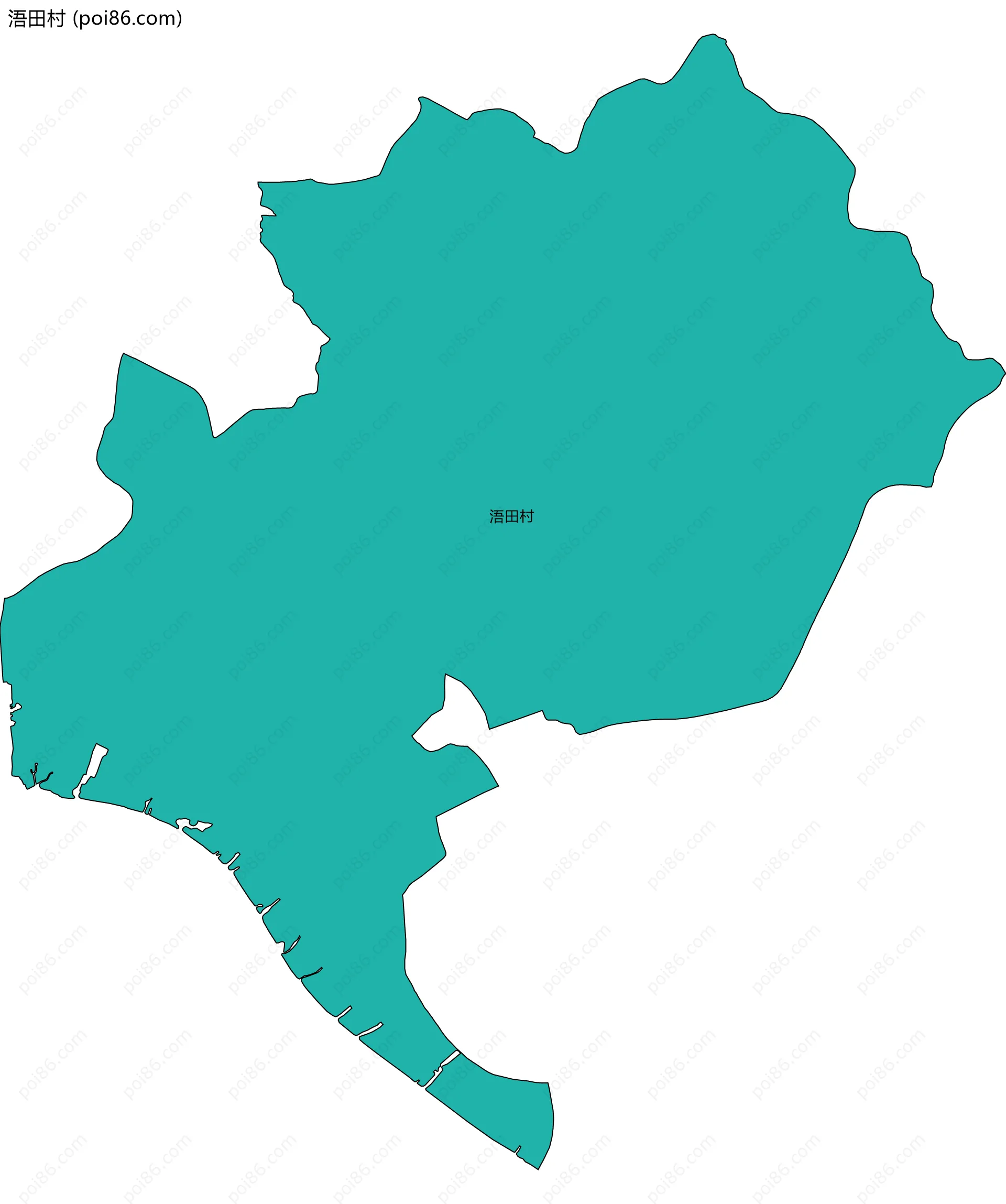 浯田村边界地图