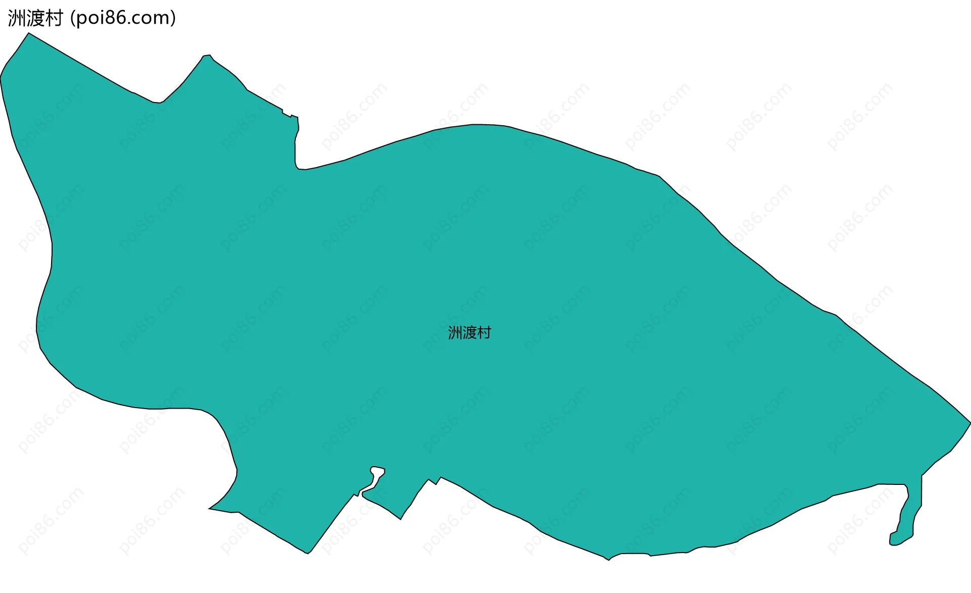 洲渡村边界地图