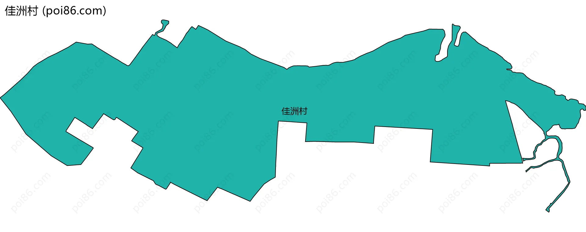 佳洲村边界地图