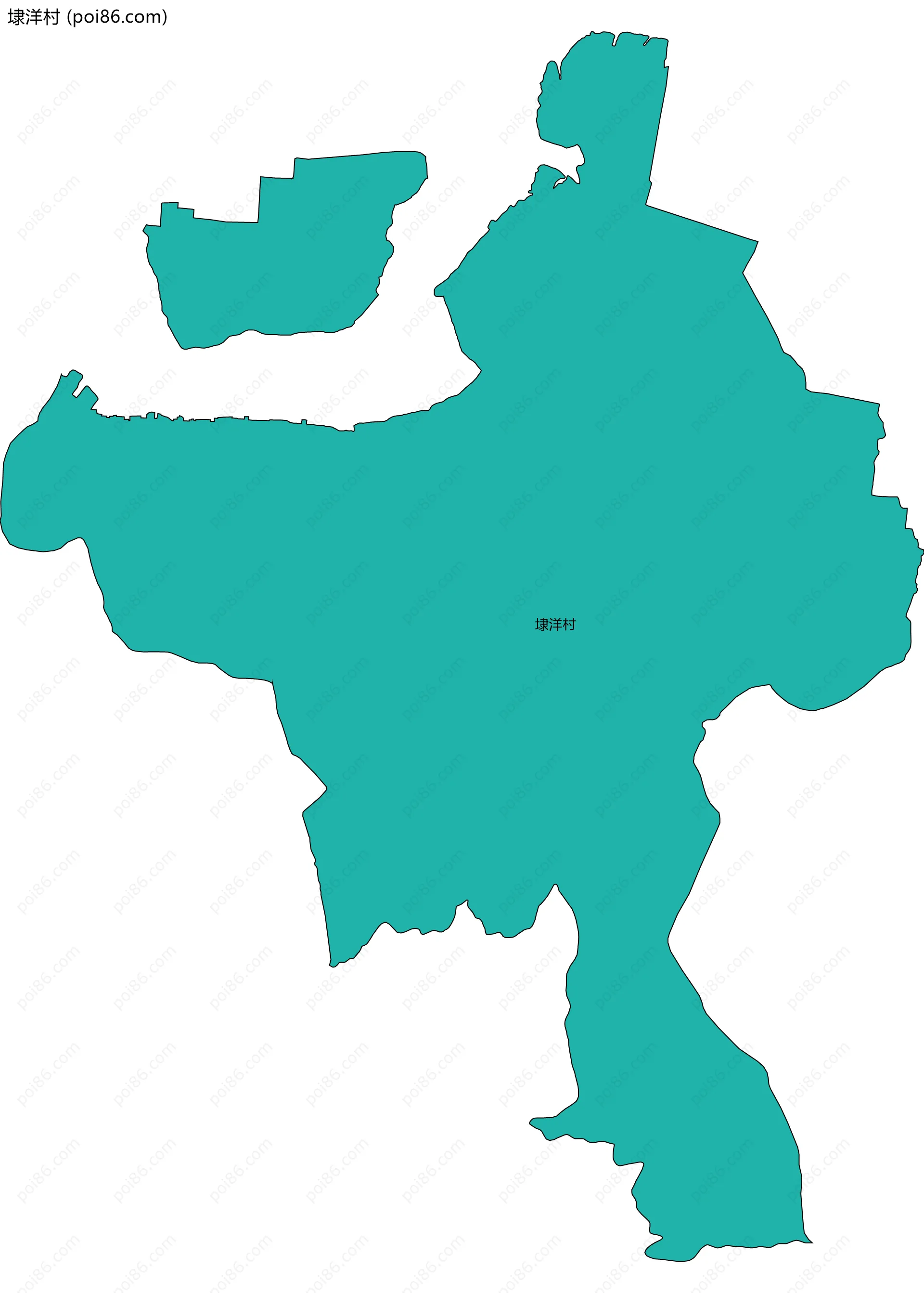 埭洋村边界地图