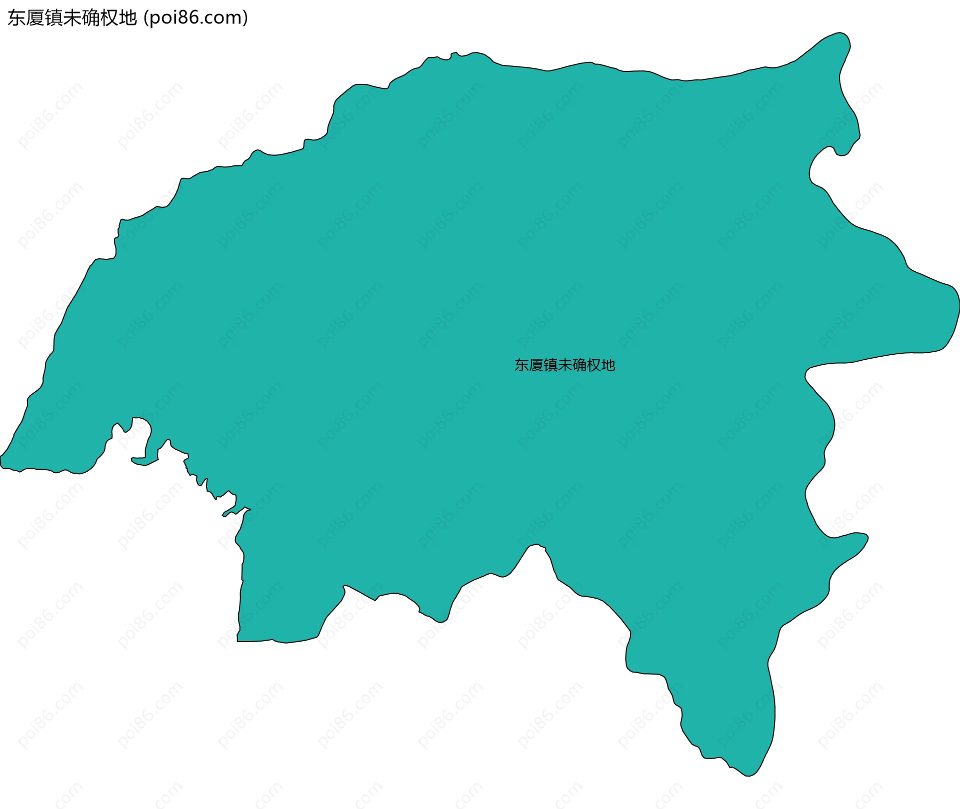 东厦镇未确权地边界地图