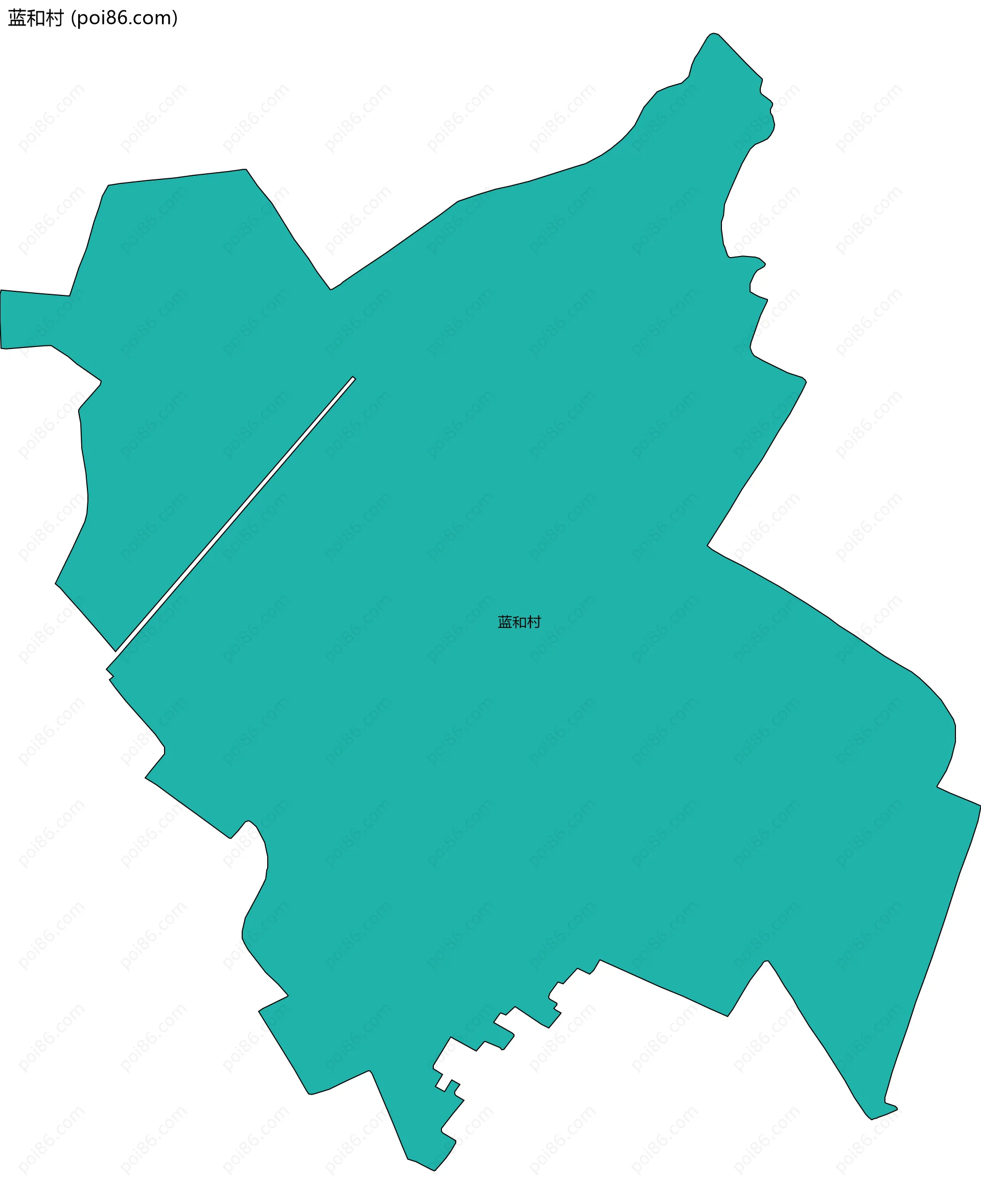 蓝和村边界地图