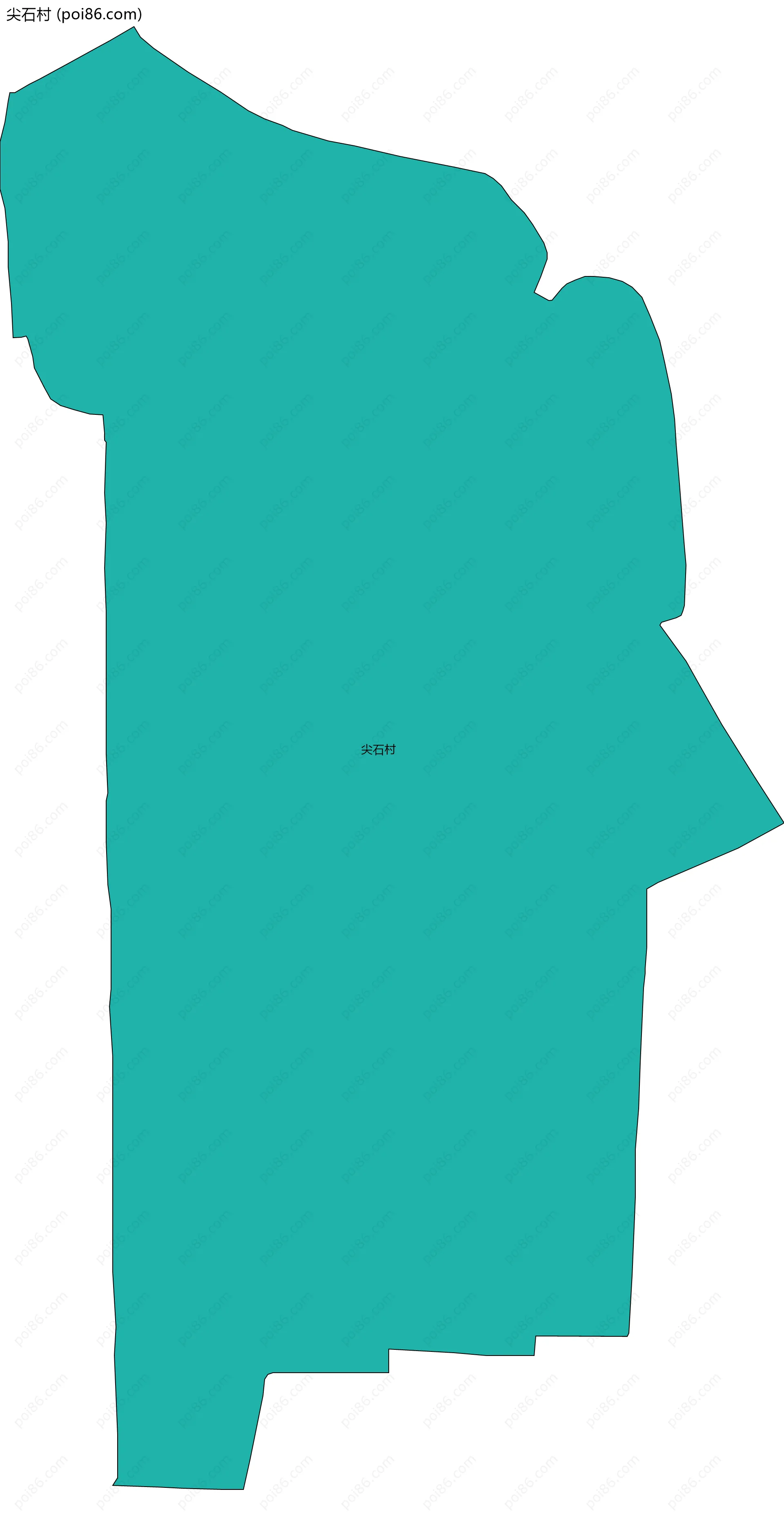 尖石村边界地图