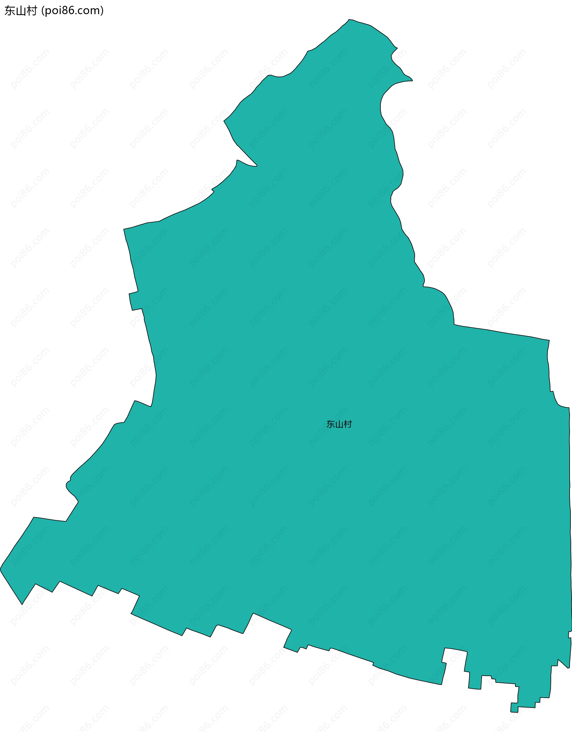 东山村边界地图
